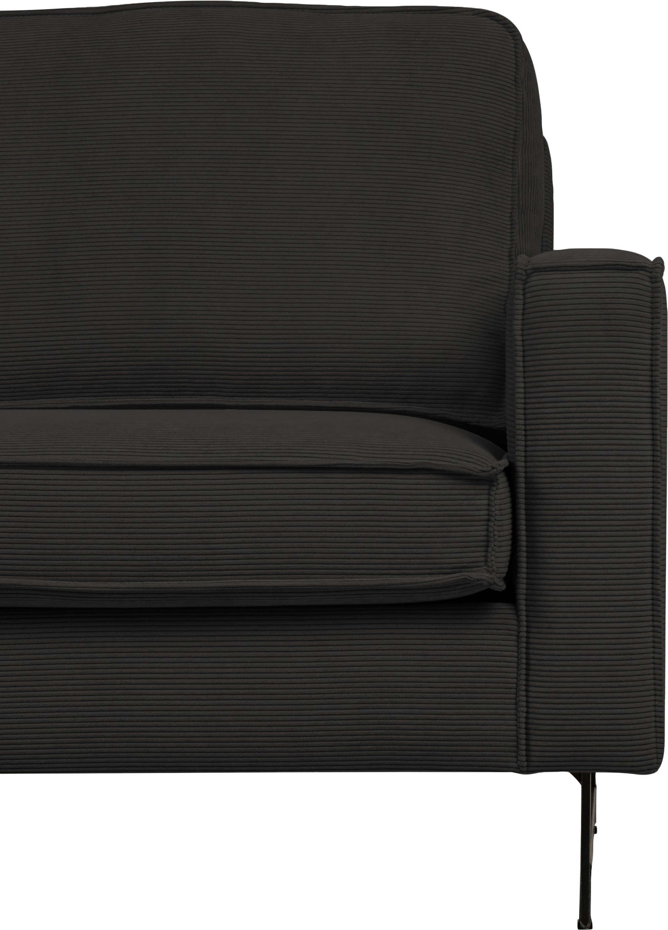 Places of Style Ecksofa »Pinto, 290 cm, Ottomane links / rechts«, Cord, Feincord, Luxus-Microfaser Leder und Chenille
