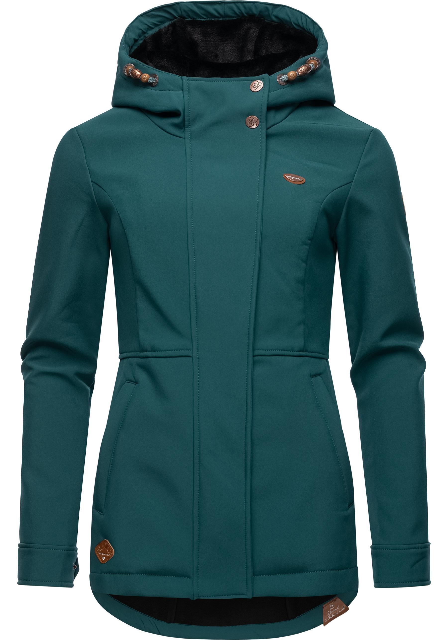 Ragwear Softshelljacke "Yba", mit Kapuze, sportliche Damen Outdoorjacke mit Kapuze