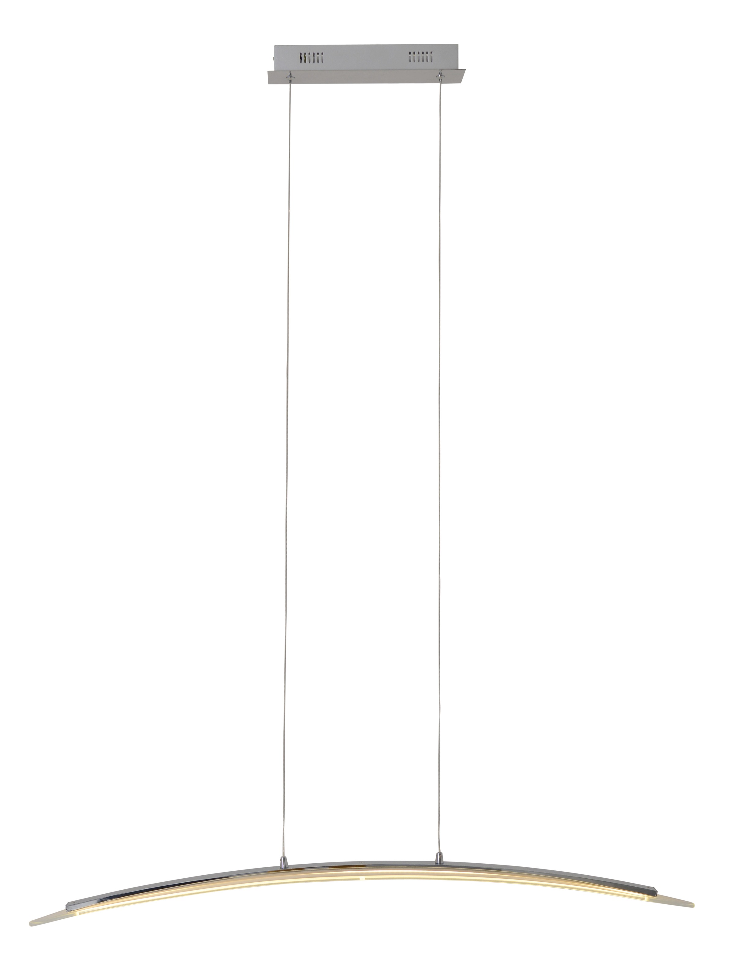 näve LED Pendelleuchte »Surf«, 1 flammig, Leuchtmittel LED-Modul | LED fest integriert, chromfarben, dimmbar mit Phasenan- und -abschnitt Dimmer, L: 100cm