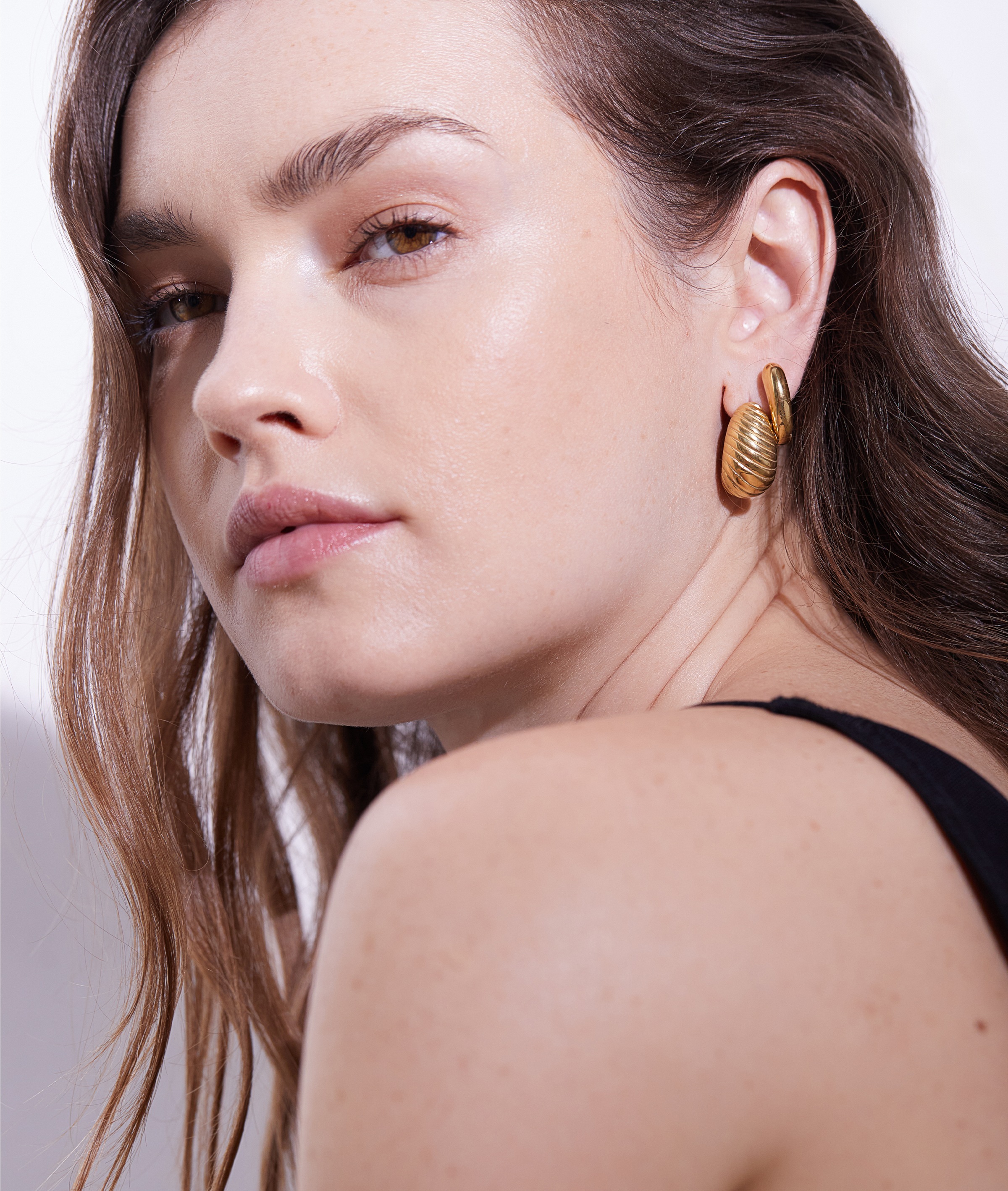 Echtzeit Paar Creolen »Schmuck Geschenk Edelstahl Ohrringe The Modern Basic«