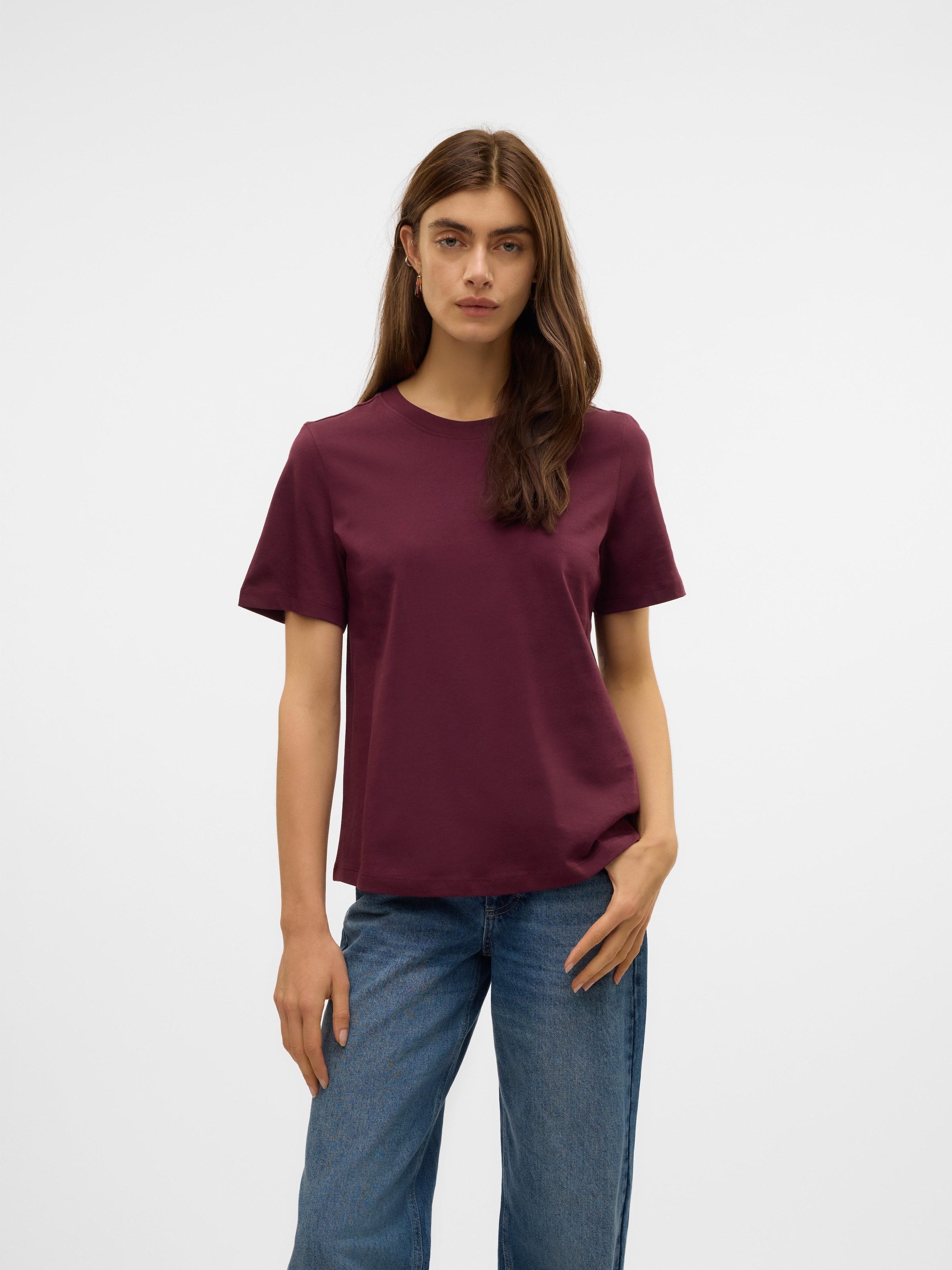 Vero Moda Kurzarmshirt "VMPAULINA SS T-SHIRT GA JRS NOOS" Baumwolle, regula günstig online kaufen