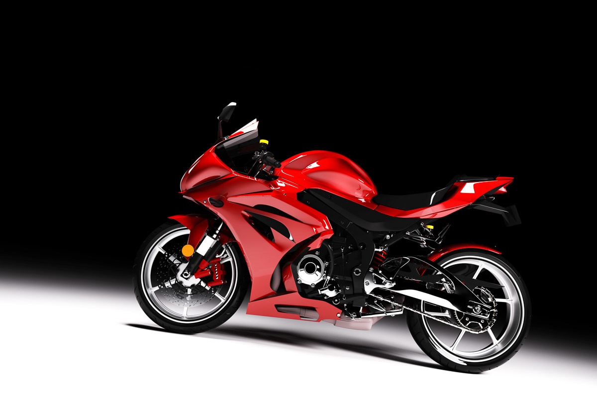 Papermoon Fototapete "Rotes Sportmotorrad"