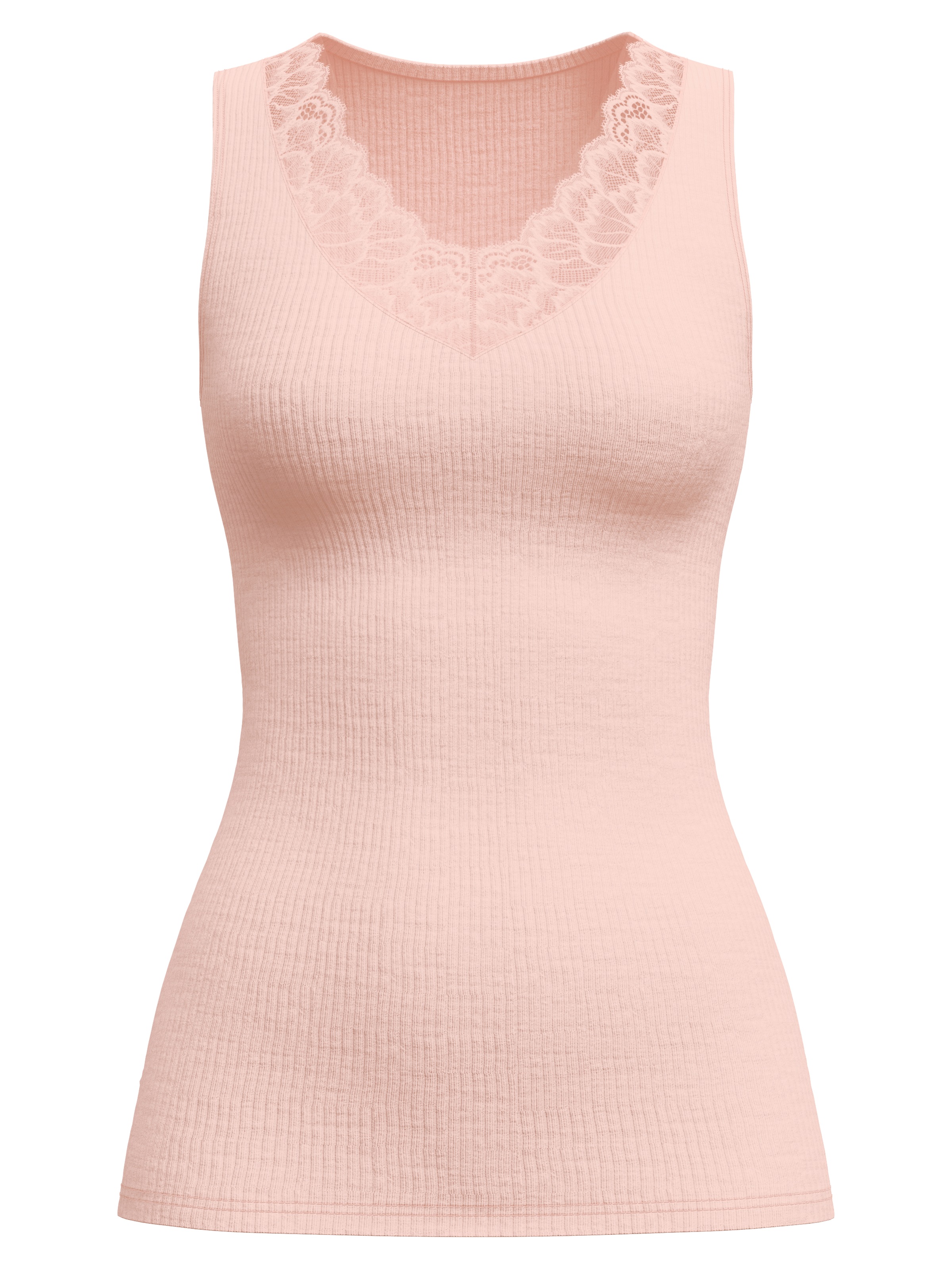 CALIDA Tanktop "Silky Wool Joy" mit Spitze, basic, eng, feminin, Wollmix günstig online kaufen