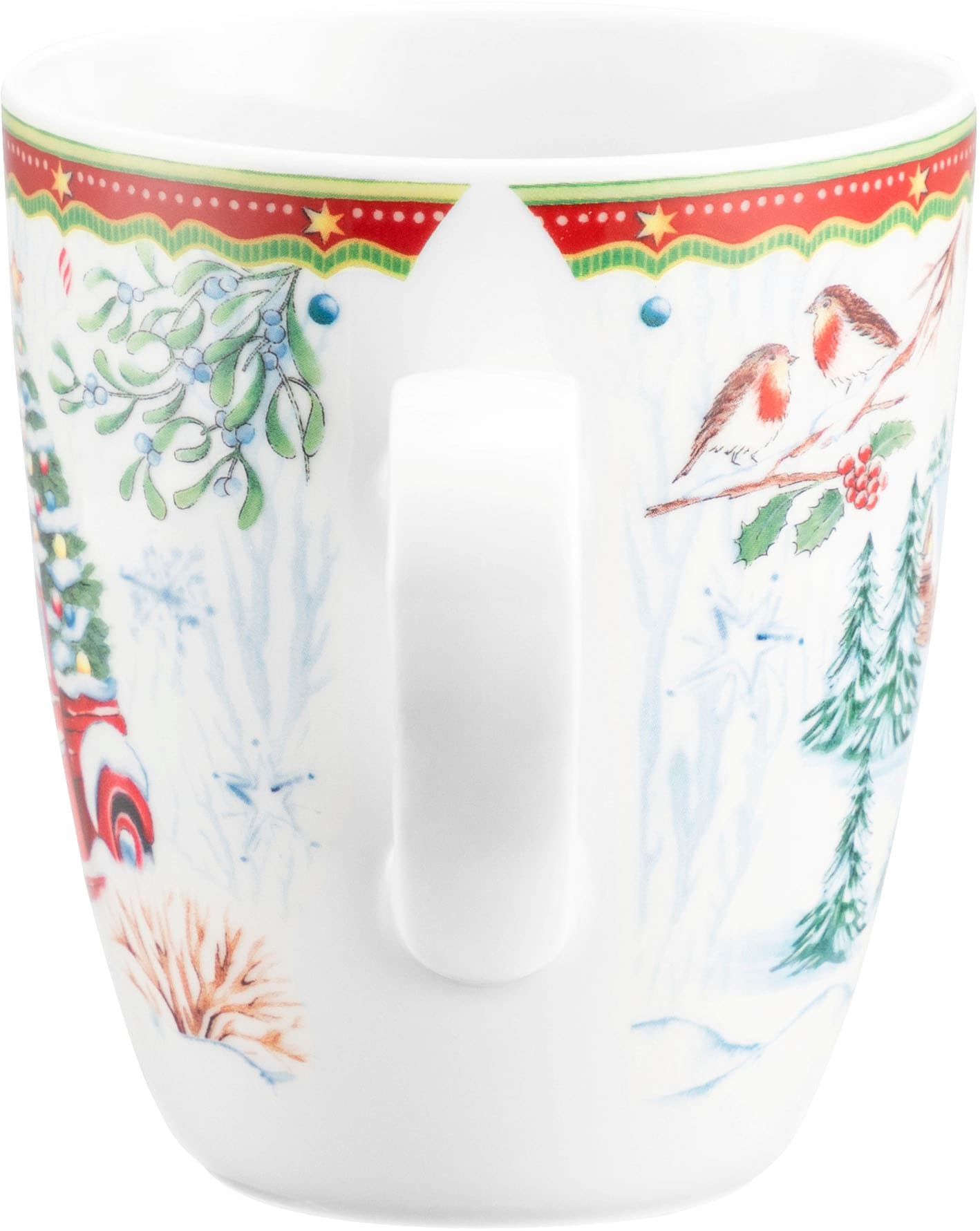 Seltmann Weiden Becher »Life - Weihnachtsauto« Becher mit Henkel 0,40 l und weihnachtlichem Dekor