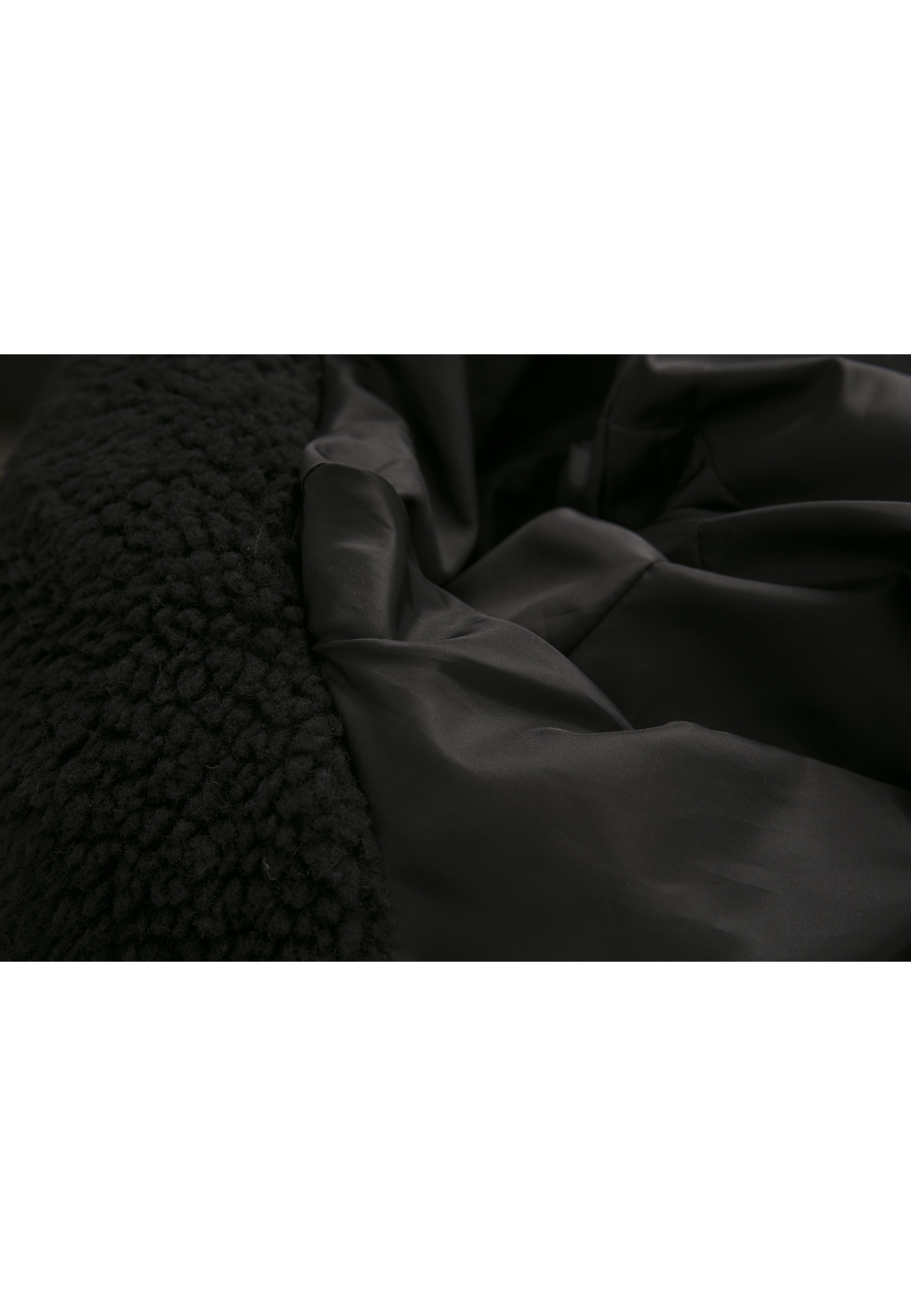 URBAN CLASSICS Winterjacke »Urban Classics Damen Ladies Boxy Sherpa Puffer Jacket« 1 Stk. tlg. ohne Kapuze