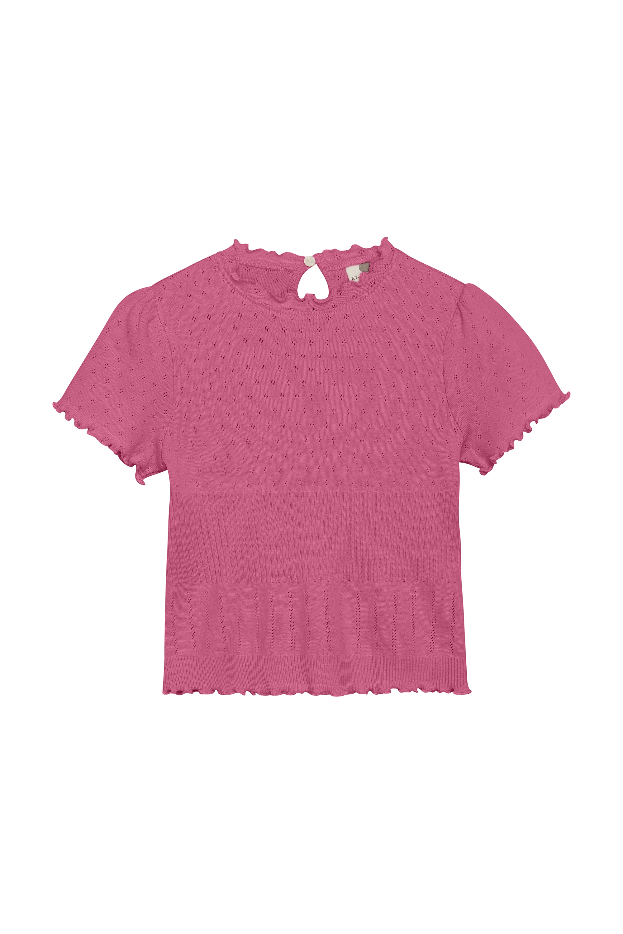 EN FANT Rundhalsshirt "Rundhalsshirt ENT-shirt SS Pointelle"