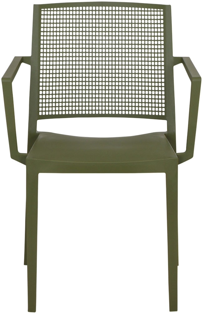 Siena Garden Gartensessel »Square 2er Set Stapelsessel olive« Set, 2 Stk. tlg. Gestell, Polypropylen/Glasfaser