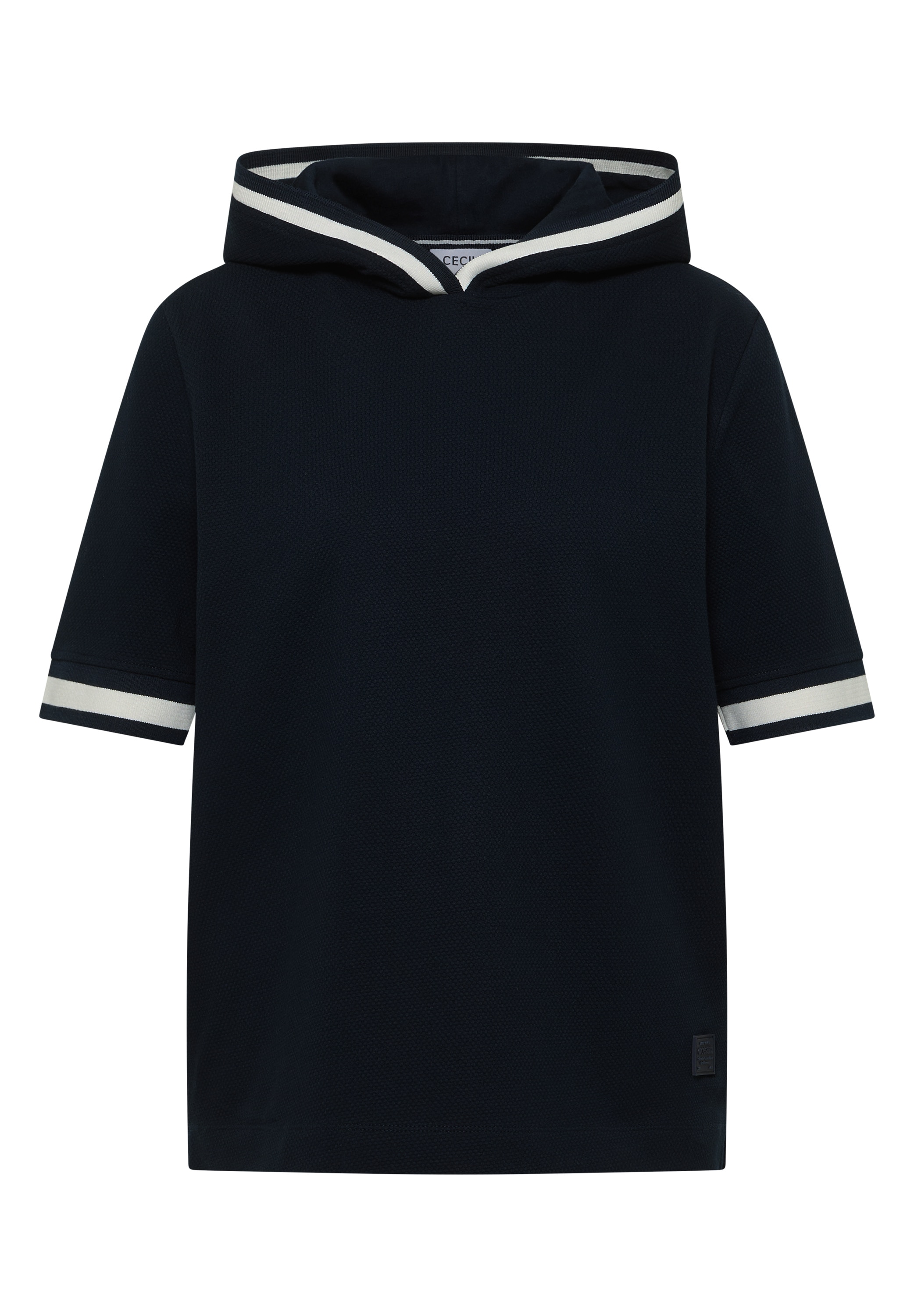 Cecil Kapuzenshirt in strukturierter Qualität mit Rippdetails