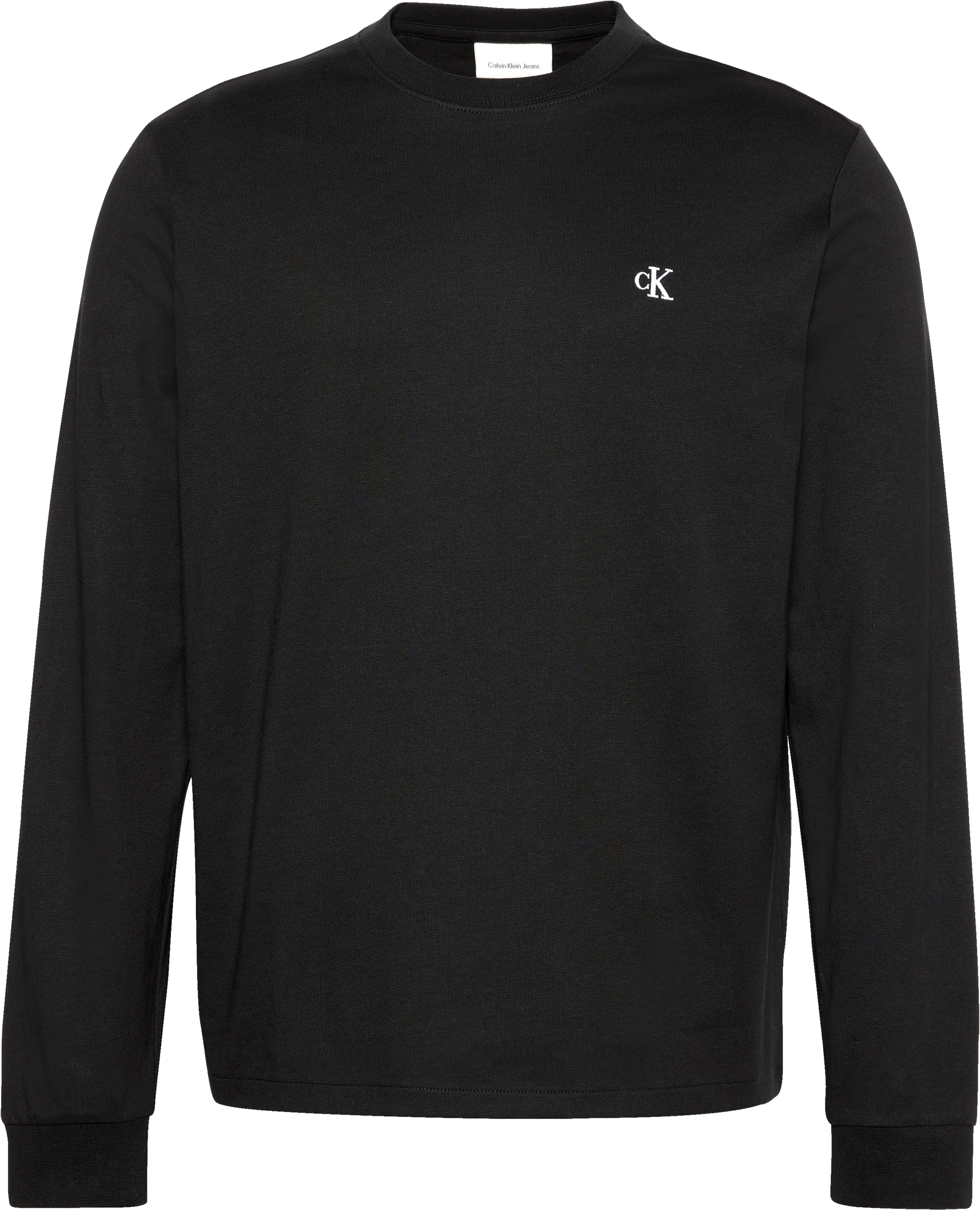 Calvin Klein Jeans Langarmshirt »LS EASY MONOGRAM TEE«, Mit Rundhalsausschnitt, regular fit
