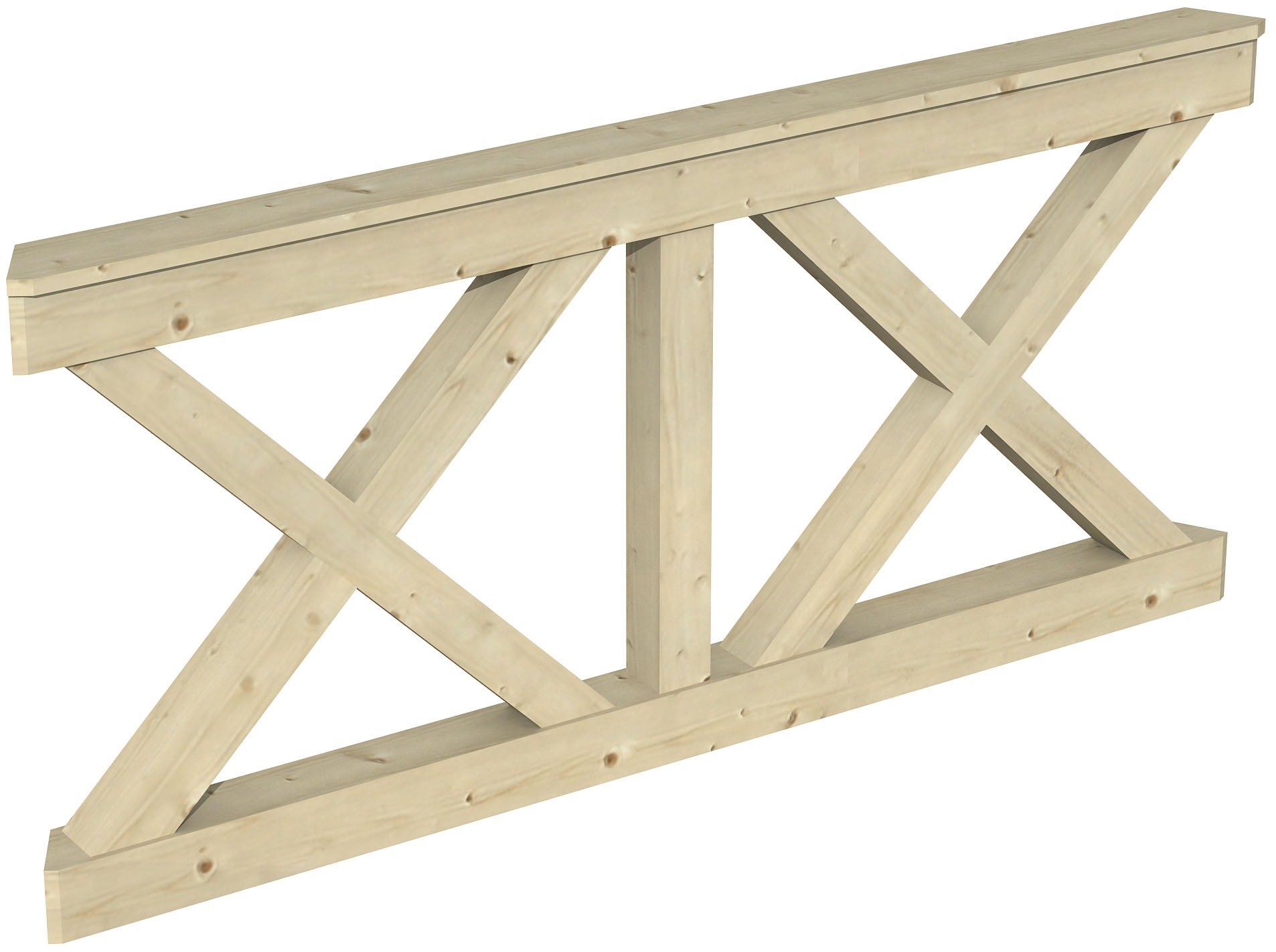 Skanholz Brüstungsgeländer »Andreaskreuz«