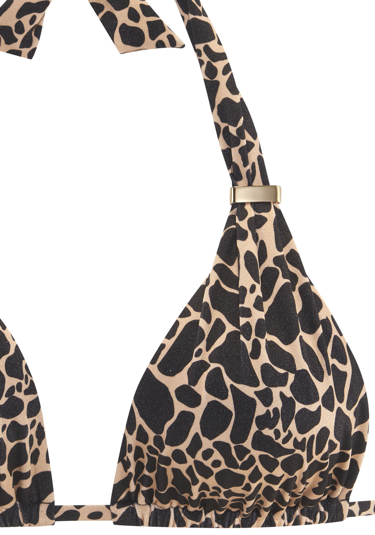 Thumbnail - LASCANA Triangel-Bikini "Zaba", Goldfarbene Zieraccessoires an Top und Hose