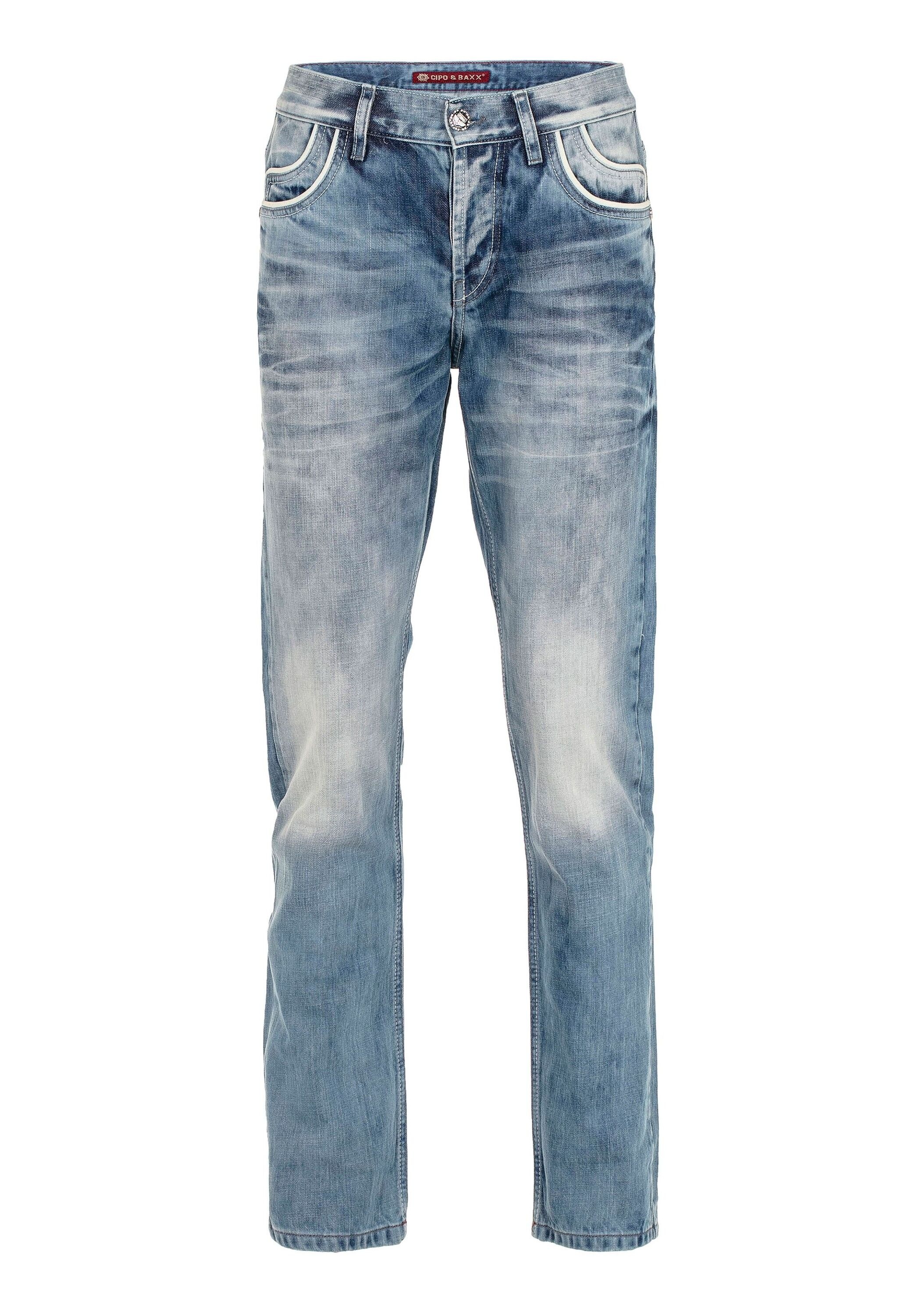 Cipo & Baxx Regular-fit-Jeans »DENIM«, bequeme Jeans im Regular Fit-Schnitt, CD594