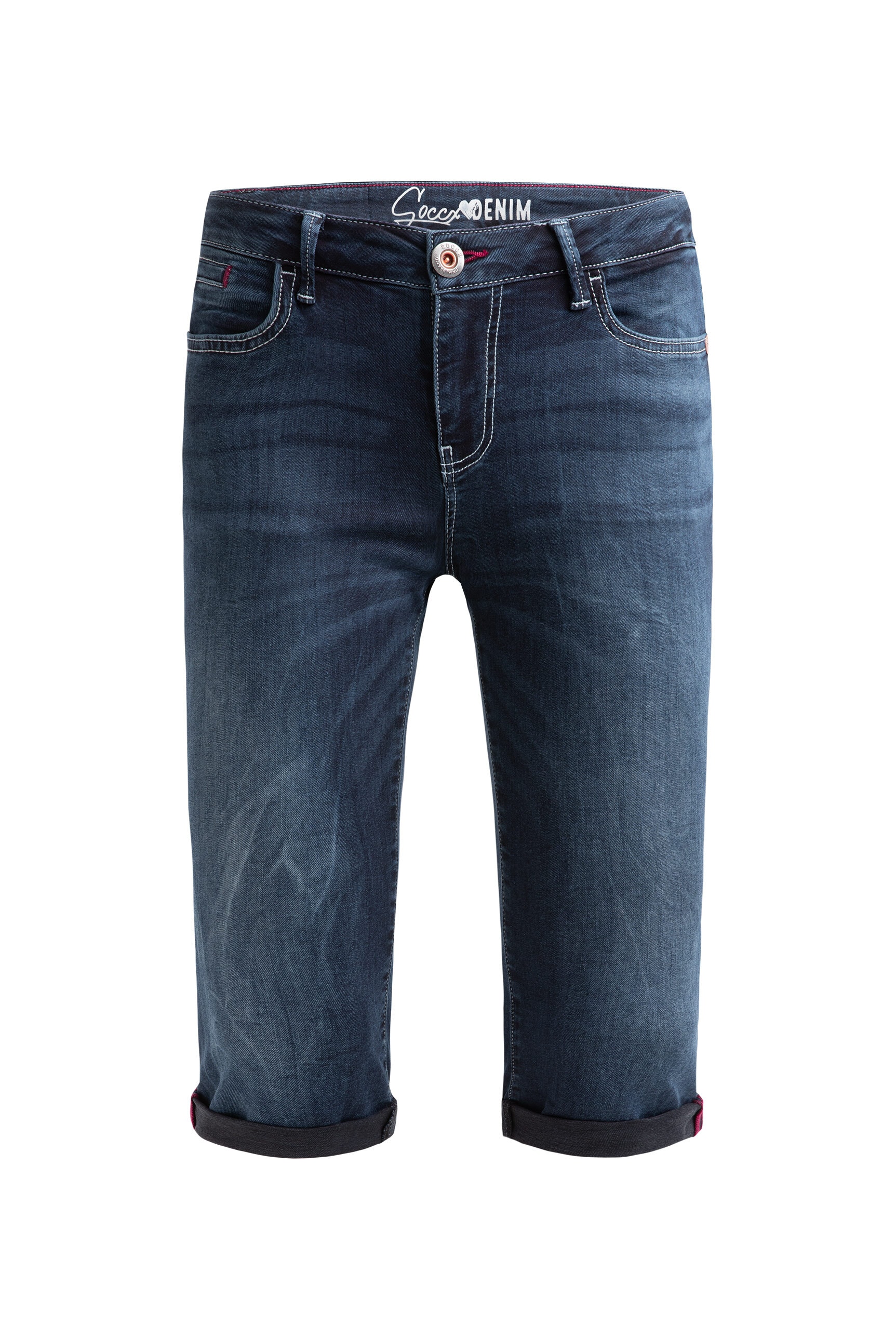 SOCCX Regular-fit-Jeans mit Turn-Up Saum