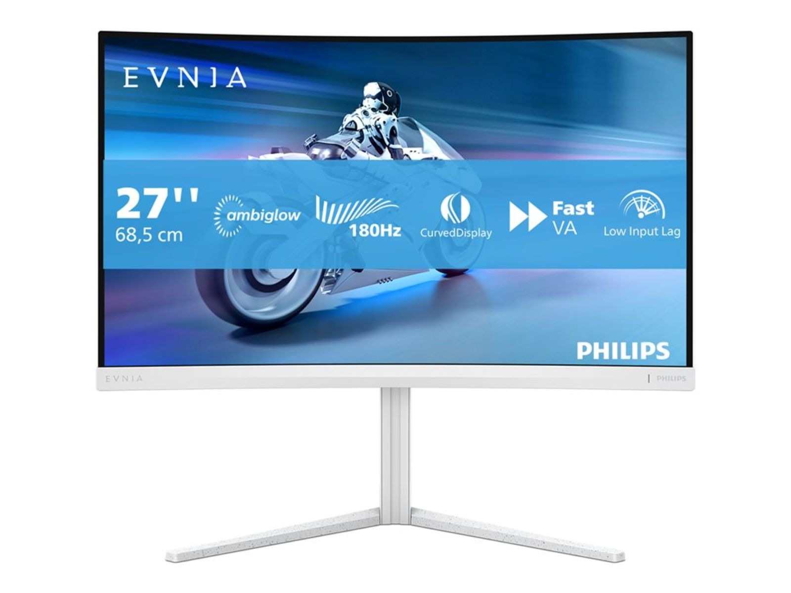 PHILIPS Curved-Gaming-Monitor "27M2C5201L"weiß, Monitore, Neigbar, LowBlue Mode, SmartImage Game, EasyRead