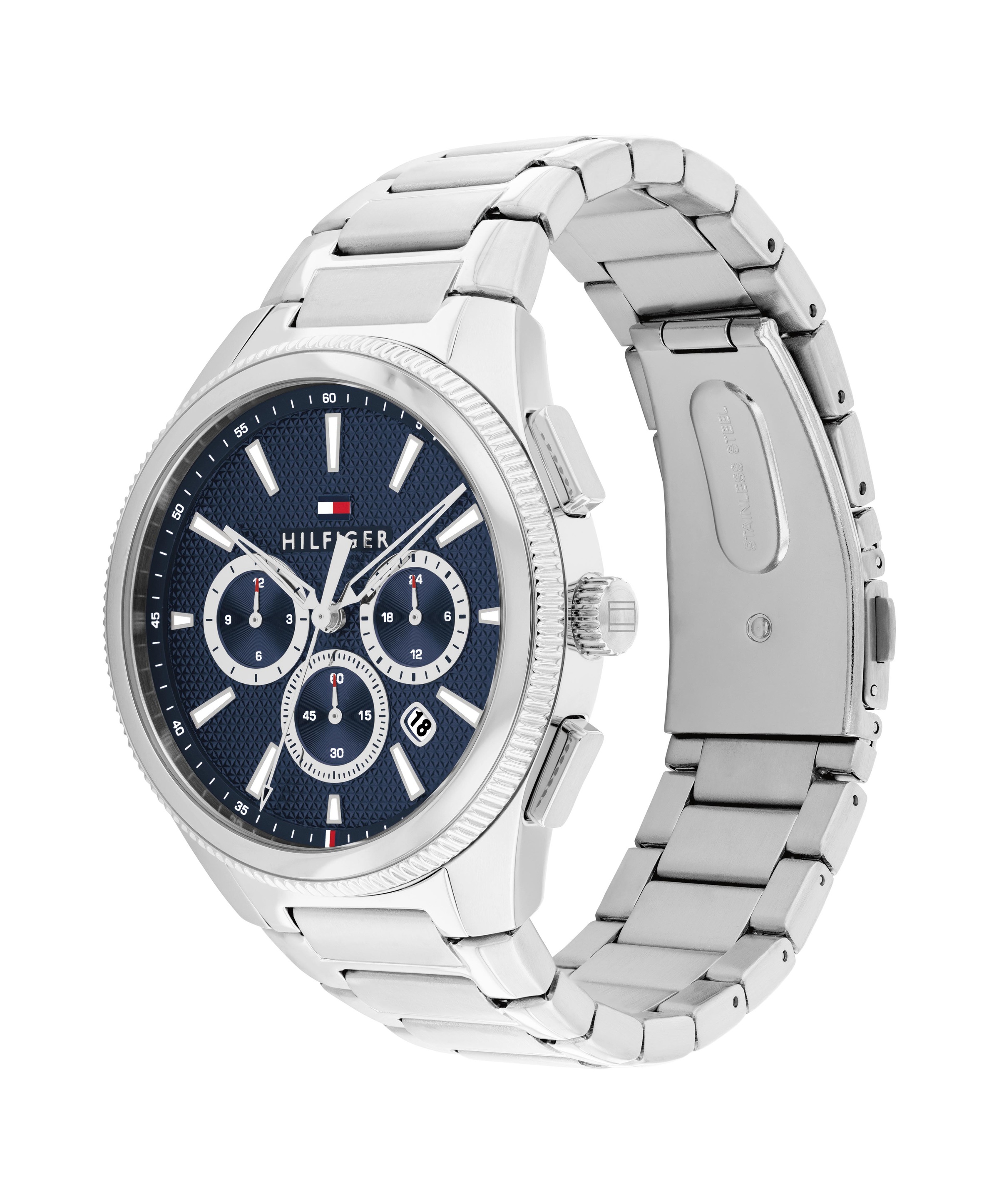 Tommy Hilfiger Multifunktionsuhr »Sam« Quarzuhr, Armbanduhr, Herrenuhr, Edelstahlarmband, analog, Tag