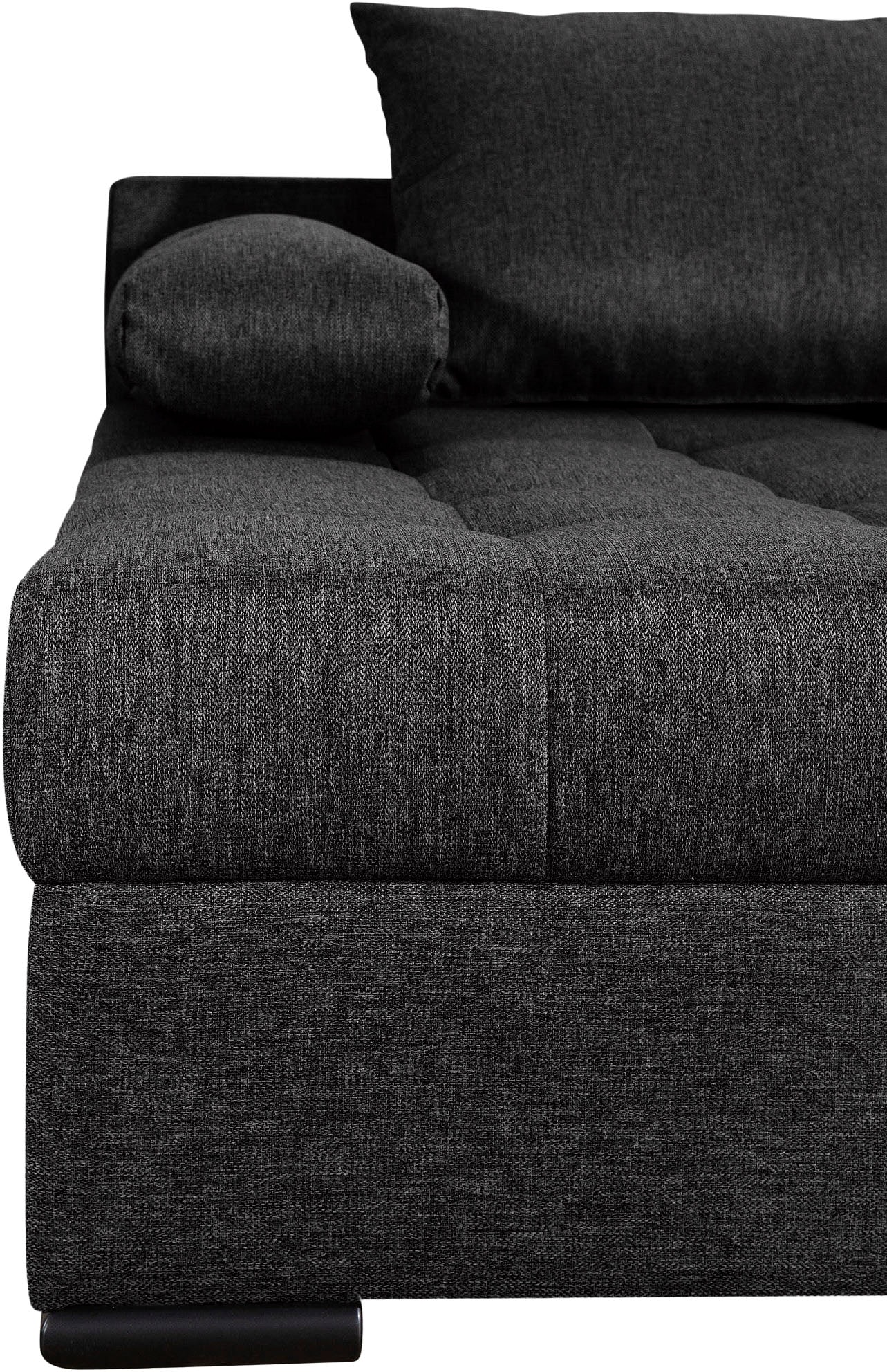 COLLECTION AB Wohnlandschaft »Josy U-Form, Breite 269 cm, Flachgewebe, Struktur, Cord & Cord/Mix«, (Cord-/Mix), inkl. Bettfunktion, Bettkasten, mit 3 gleich großen Rückenkissen