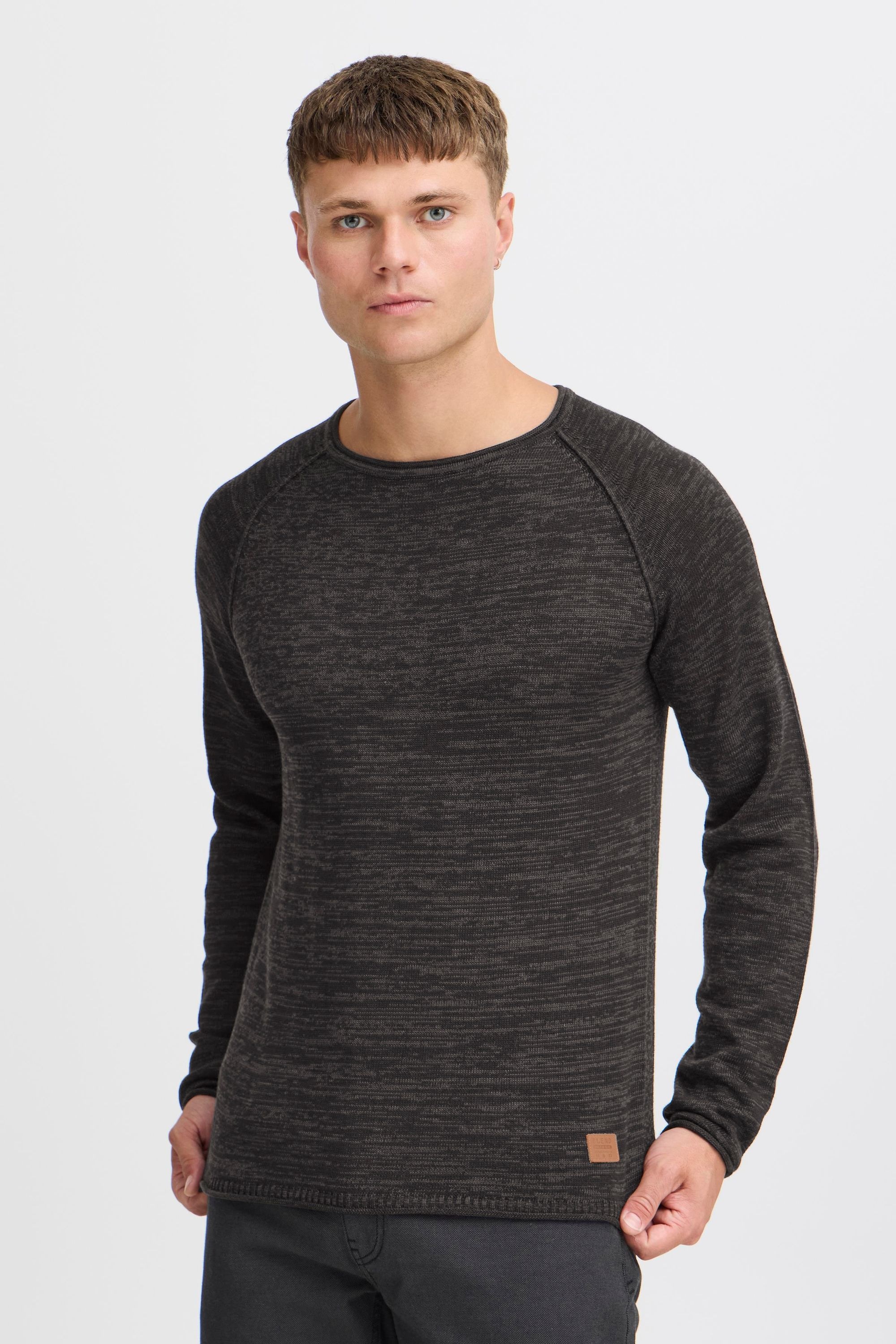 Blend Strickpullover "BHDan", Stilvoller Strickpullover mit aufgerollten Sä günstig online kaufen