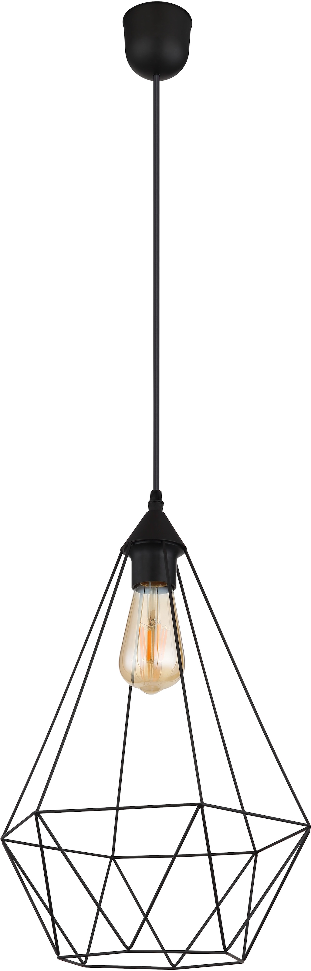 GLOBO LIGHTING Hängeleuchte »ZACHARY«, Leuchtmittel E27 | ohne Leuchtmittel, Hängelampe/Pendelleuchte/Esszimmer/Wohnzimmer/Esstisch