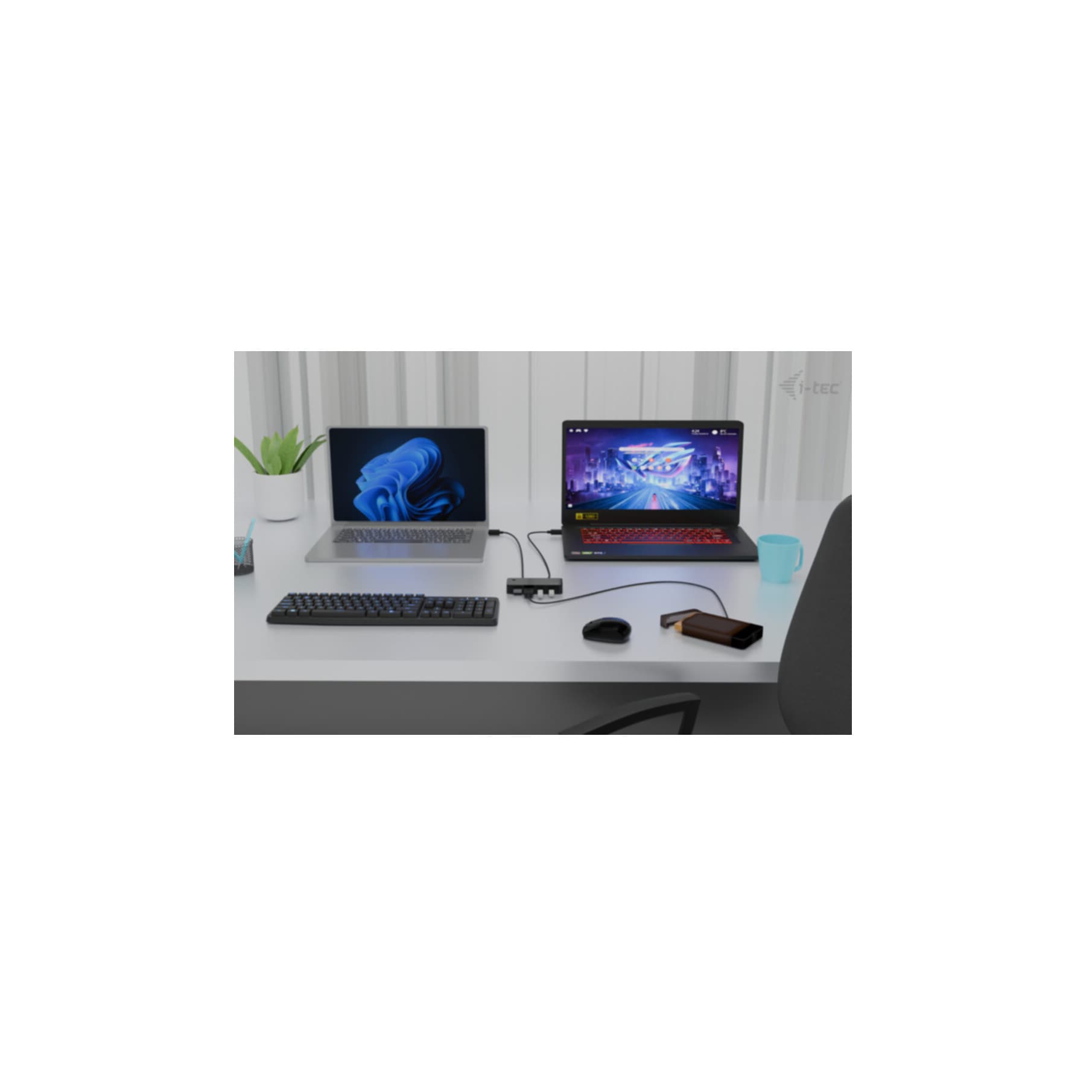 I-TEC USB-Adapter »Universal KVM HUB 2x USB-C + 2x USB-A 3.0«