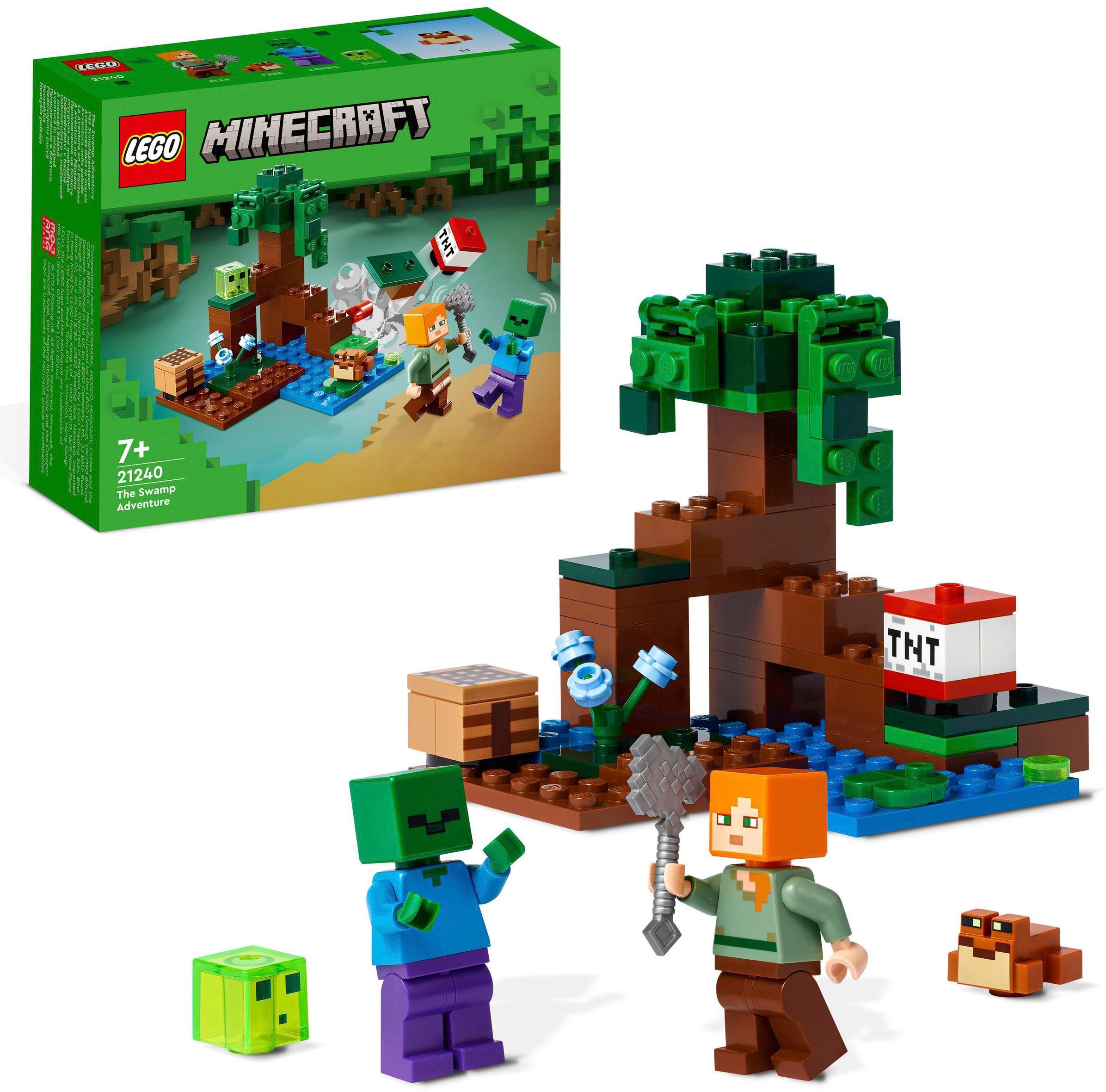 Konstruktionsspielsteine »Das Sumpfabenteuer (21240), LEGO® Minecraft«, (65 St.), Made...