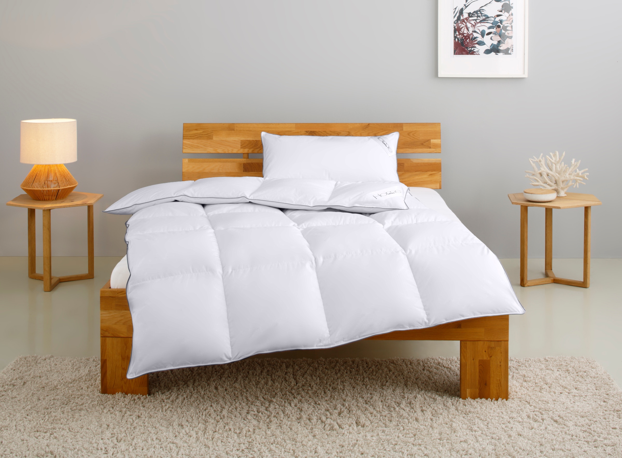 Home affaire Daunenbettdecke + Kopfkissen "TAMINS, Bettdecke 135x200 cm und günstig online kaufen