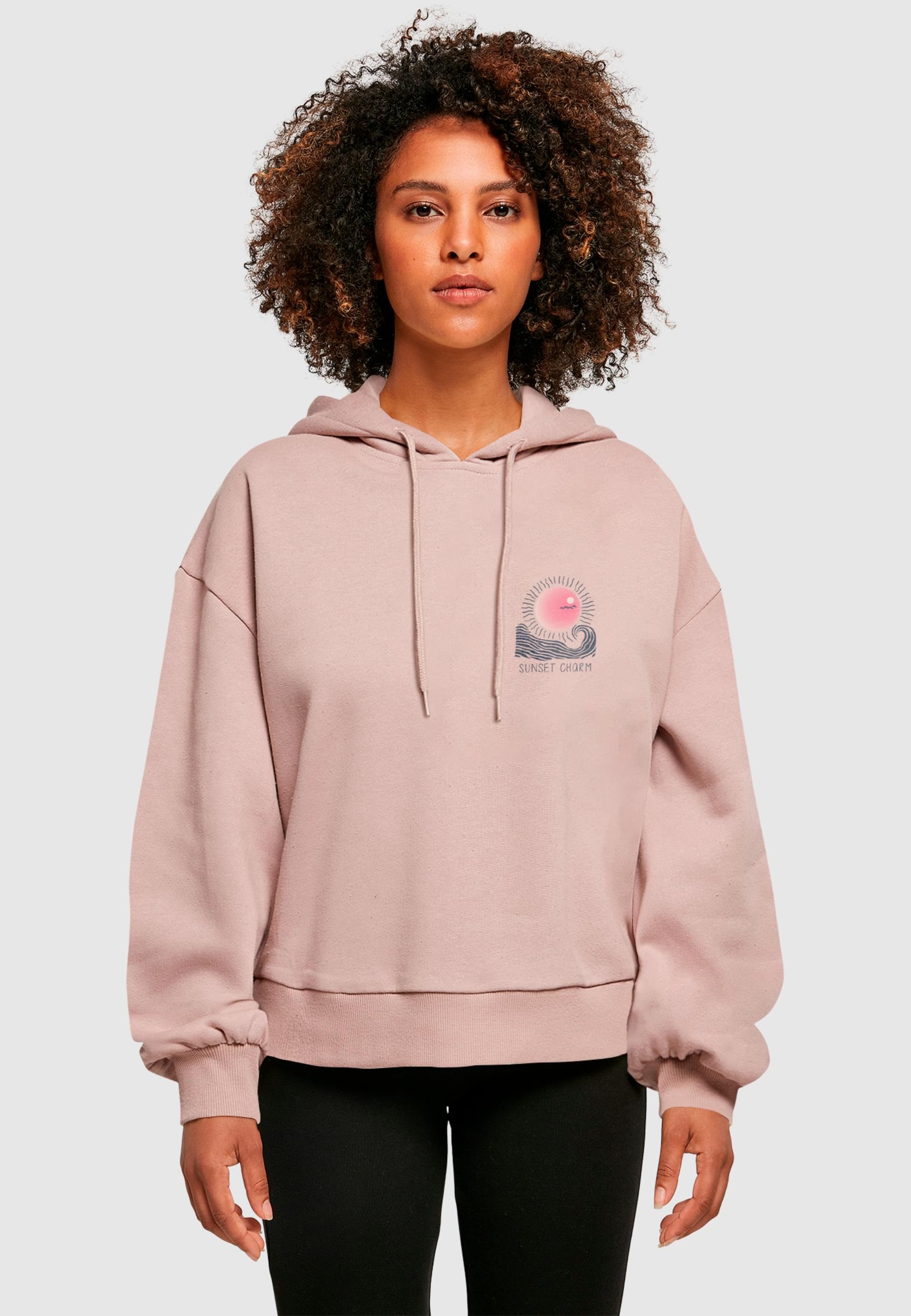 Merchcode Kapuzenpullover »Merchcode Ladies Sunset Charm Oversized Hoody«, (1 tlg.)