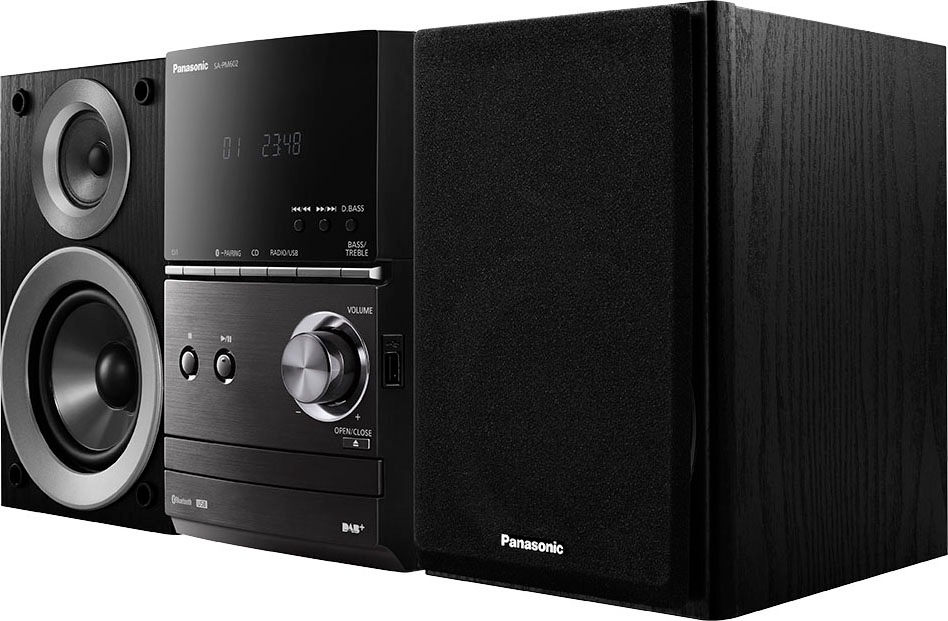 Panasonic Kompaktanlage »SC-PM602 Micro-«, Bluetooth, UKW Radio-Digitaluhr-Display mit Uhranzeige-Sleep-Timer