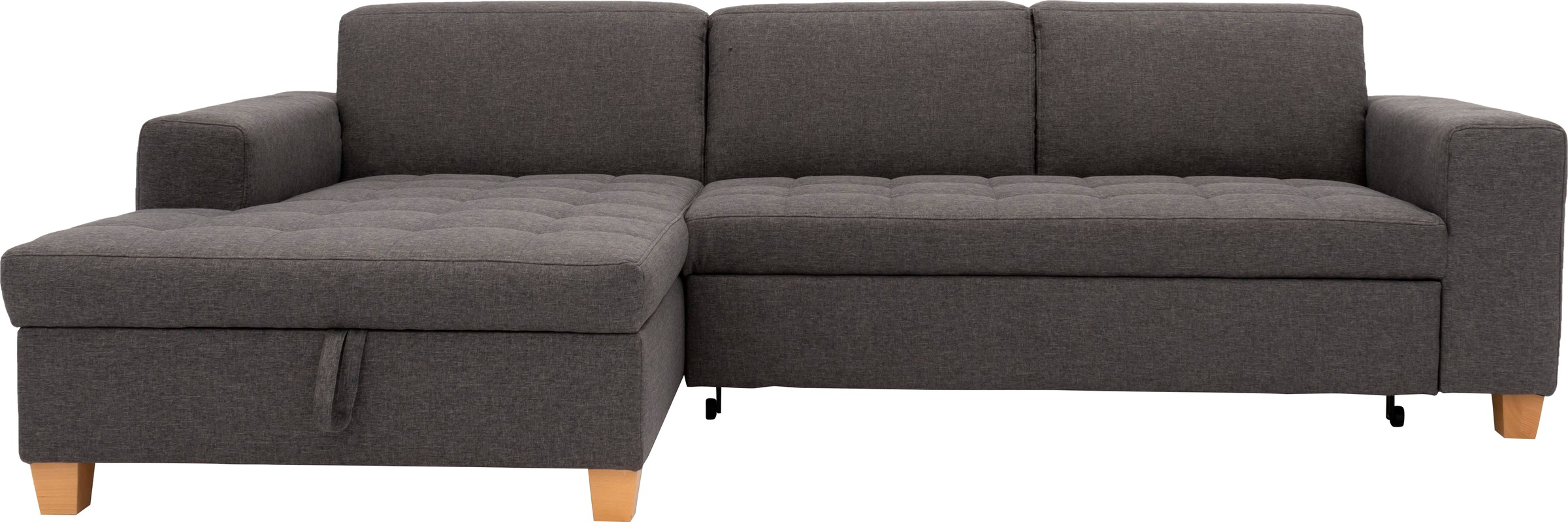 Home affaire Ecksofa "Corby L-Form" wahlweise mit Bettfunktion, Steppung au günstig online kaufen