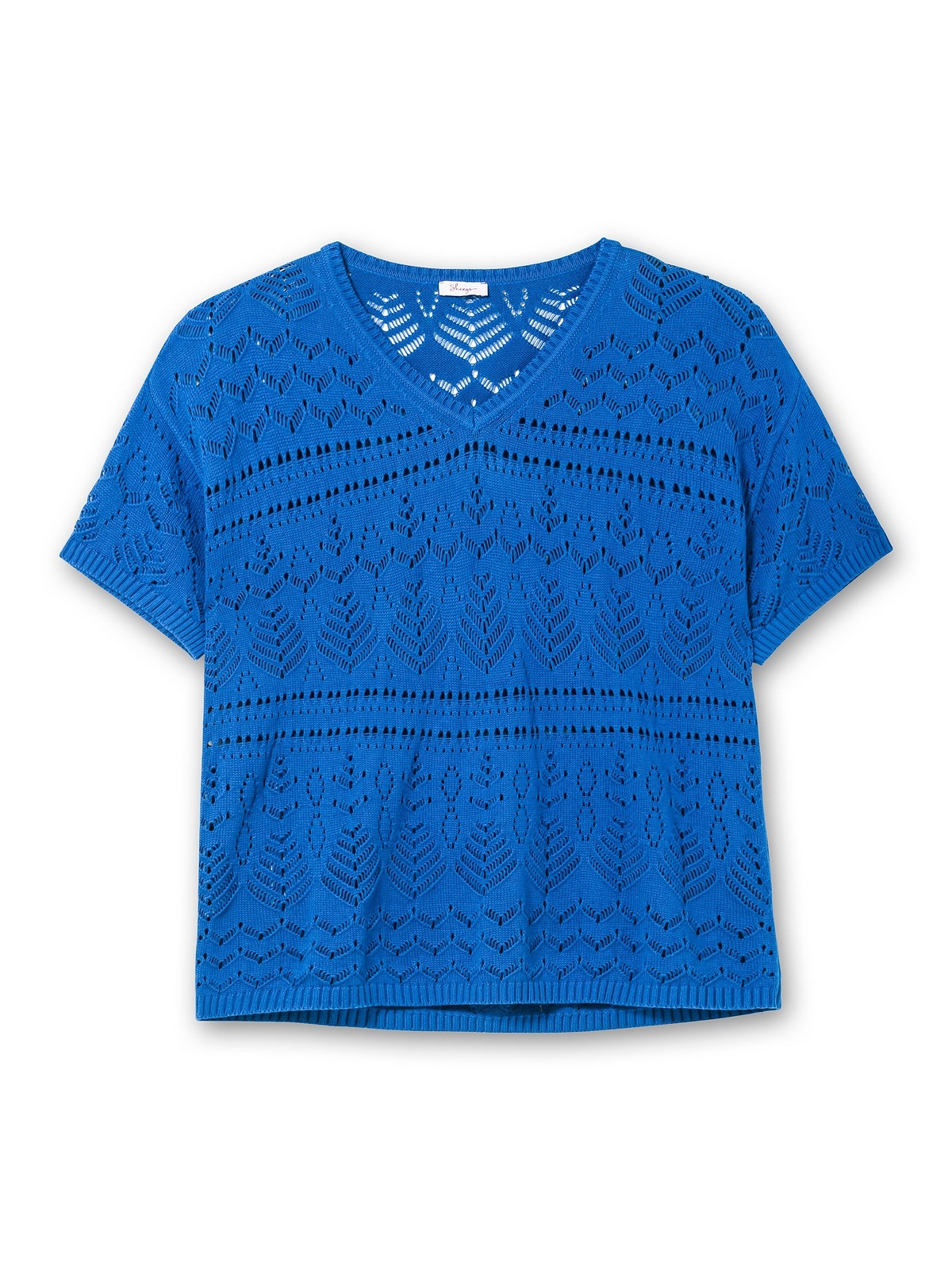 Sheego V-Ausschnitt-Pullover »Große Größen«, im Ajourstrick, in Oversize-Form