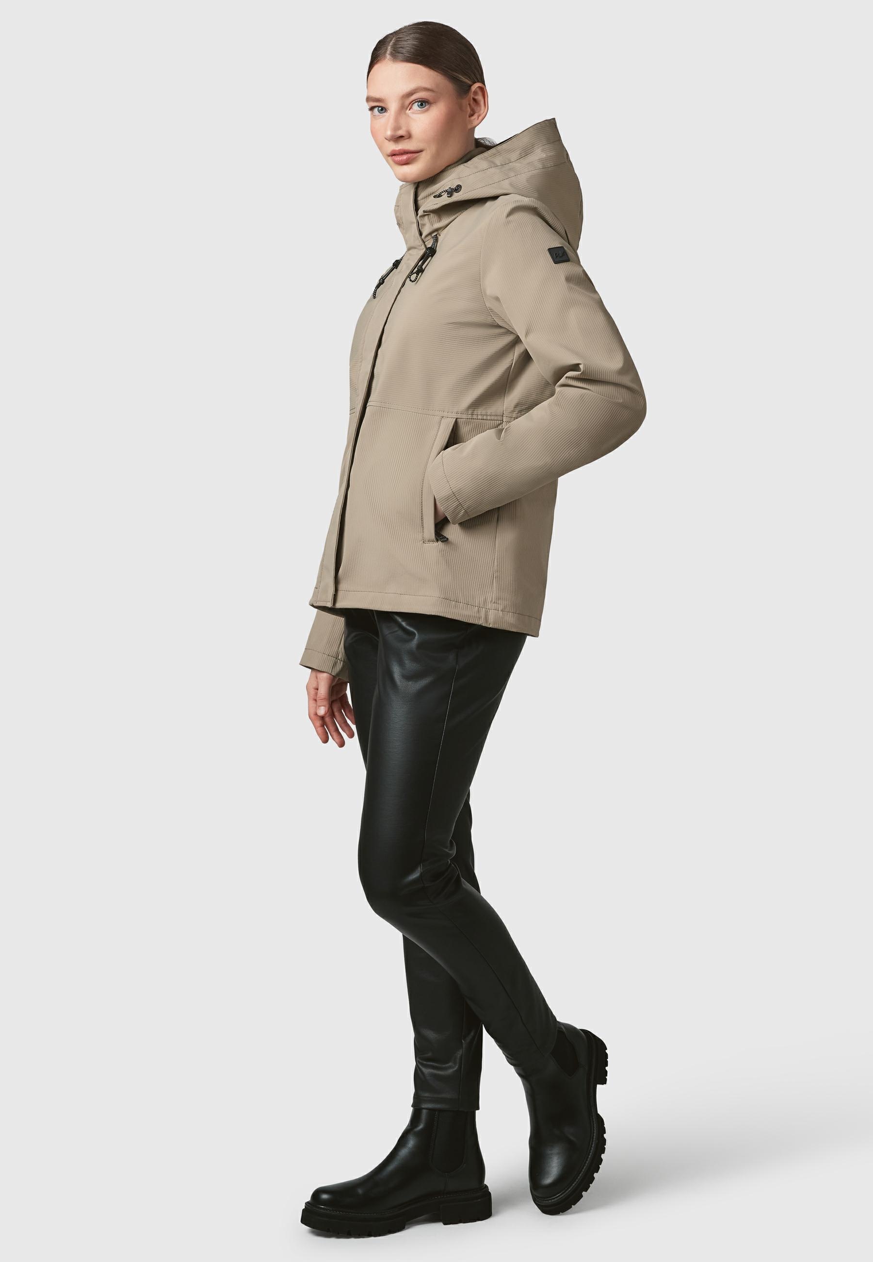 Ragwear Outdoorjacke »Sunniva B«, mit Kapuze, Übergangsjacke wasserdicht mit feiner Rillenstruktur