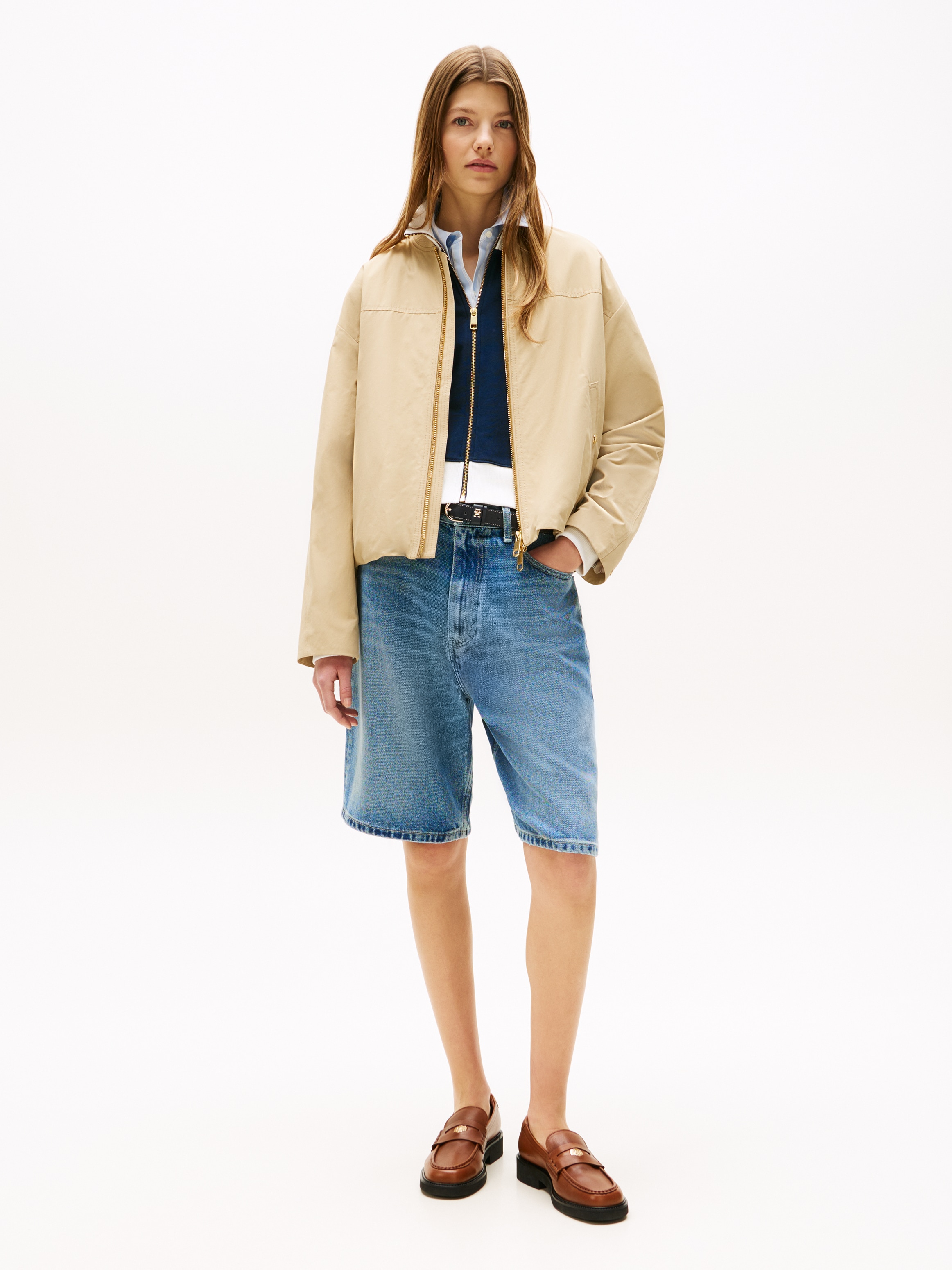 Tommy Hilfiger Bomberjacke »COTTON NYLON REG BOMBER«, ohne Kapuze