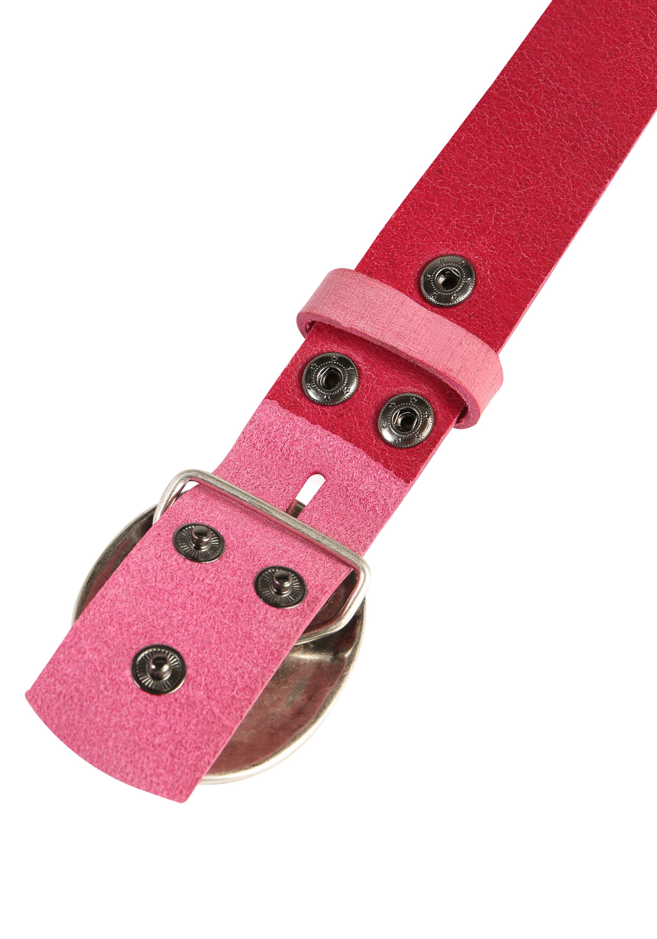 Rettungsring Gürtel Ledergürtel »»Gump Pink«, mit austauschbarer Schließe »Blume Schnörkel««