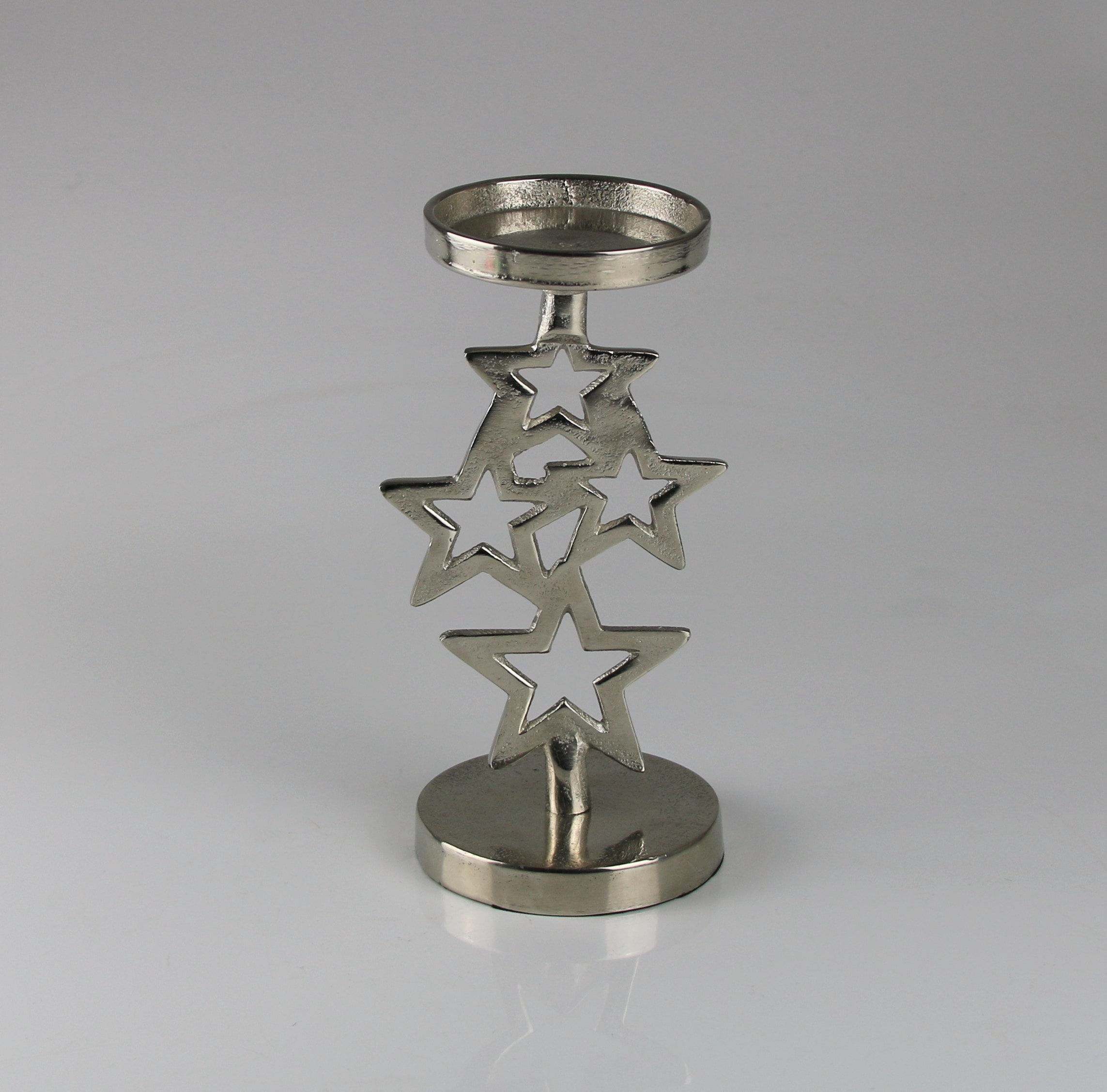 AM Design Kerzenständer "aus Aluminium" 2er Set, BxH: 10x21 cm