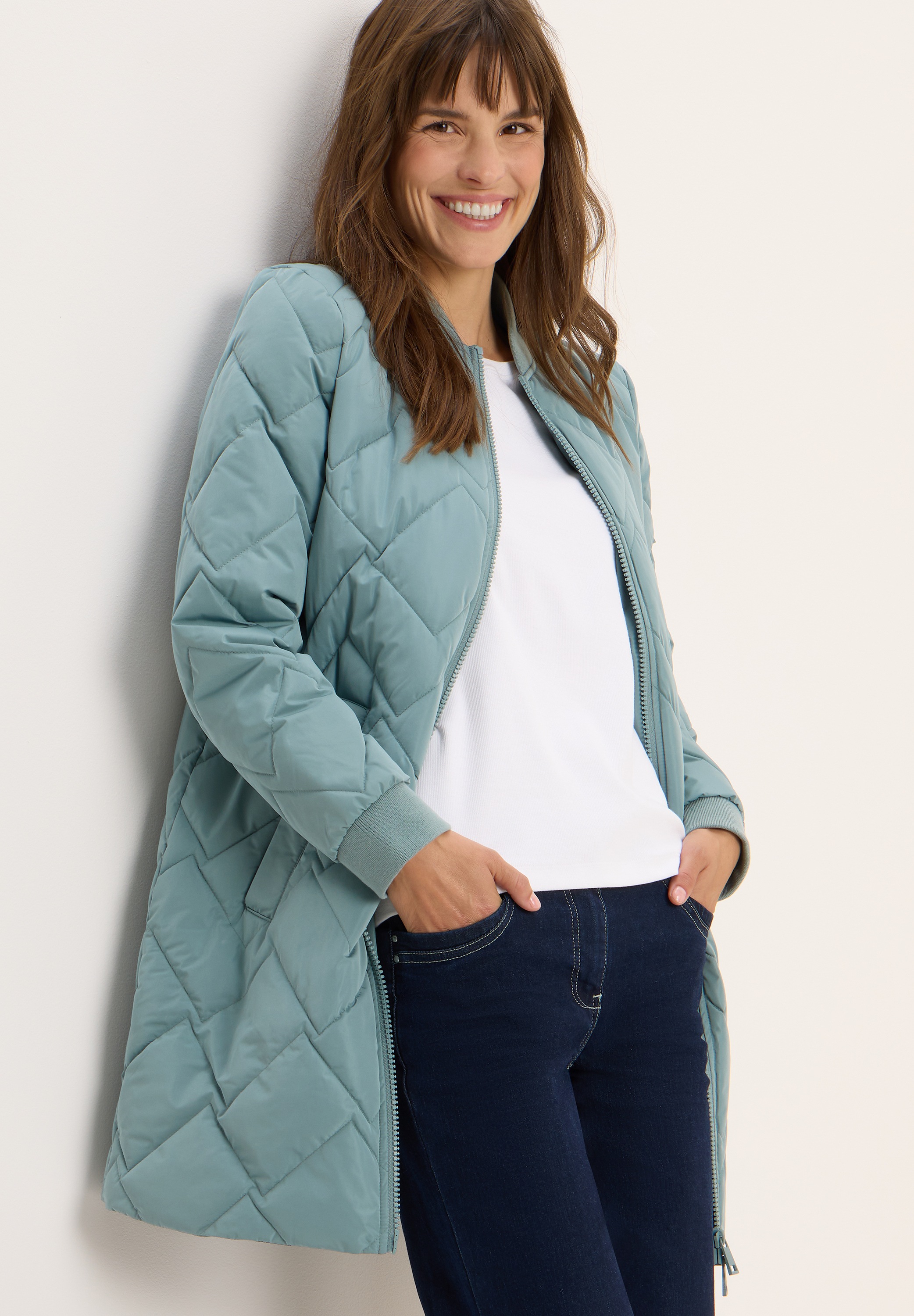 Cecil Steppmantel aus elastischem Materialmix günstig online kaufen