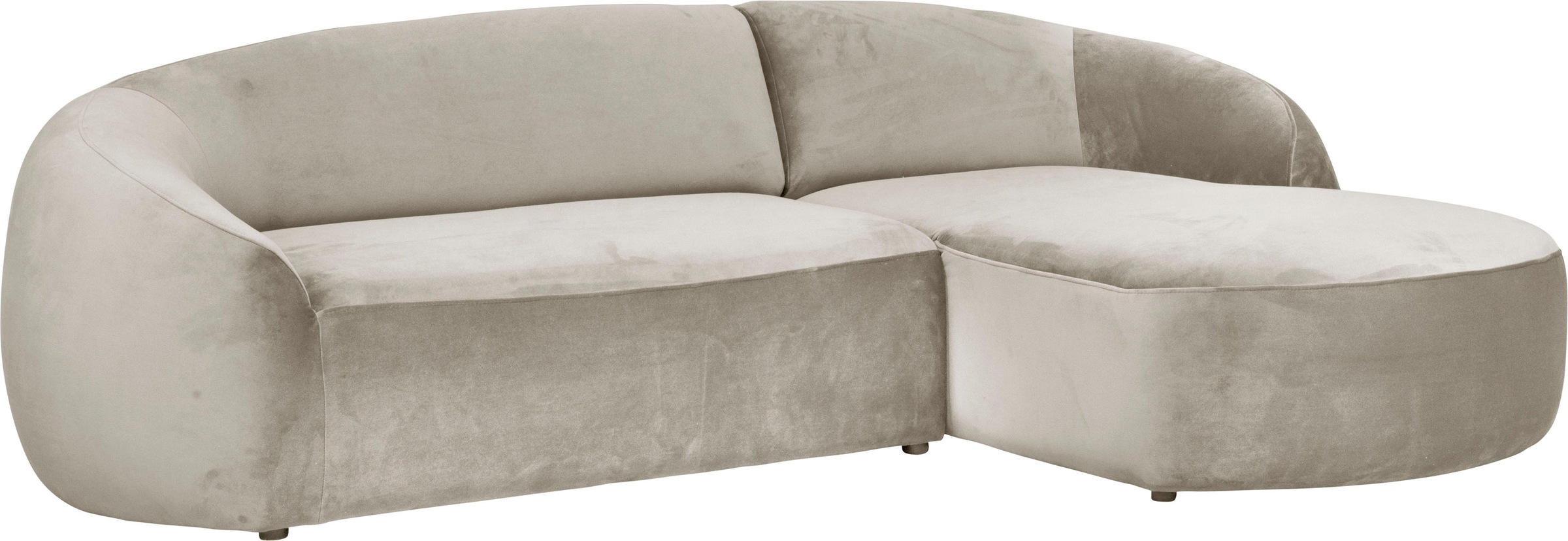 LeGer Home by Lena Gercke Ecksofa »YANI L-Form, Designersofa, organische Form, Maße B/T/H: 255/170/81 cm«, mit Wellenunterfederung, auch in Bouclé, Recamiere rechts/links