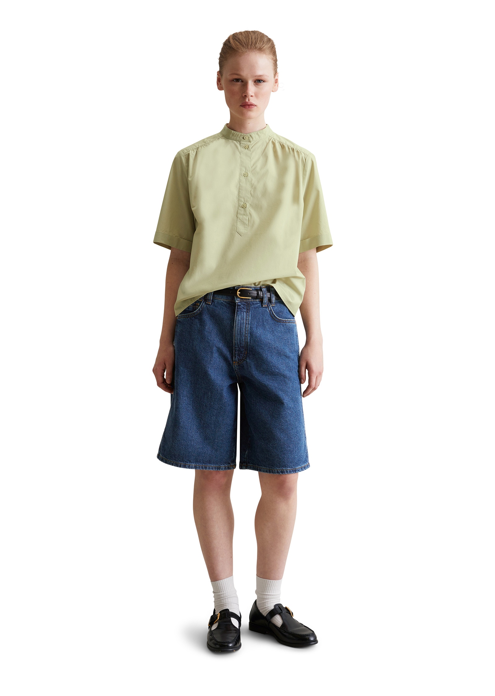 Marc O'Polo DENIM Kurzarmbluse »aus Papertouch Popeline«