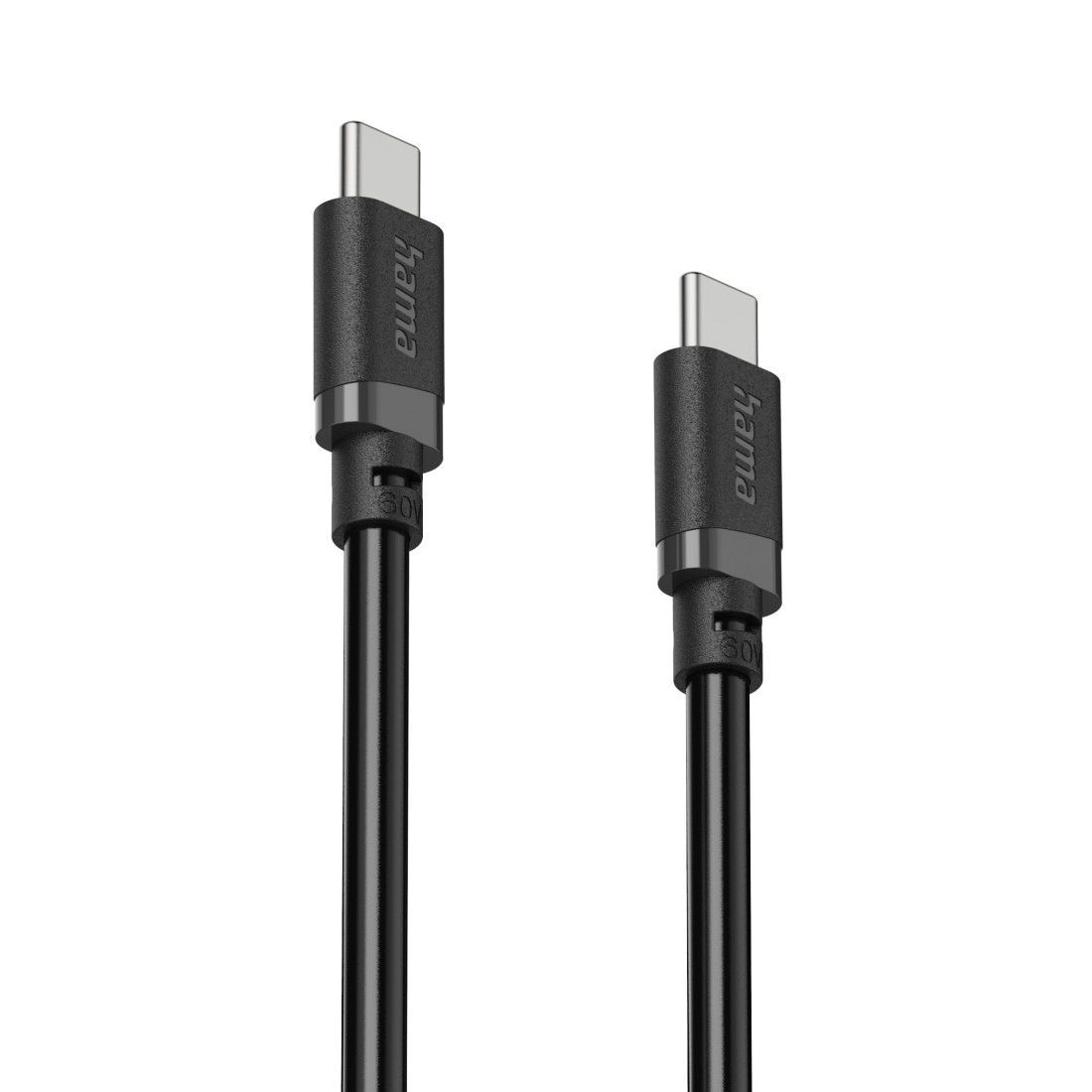 Hama USB-Kabel »USB-C Ladekabel 1 m schwarz« USB-C 100 cm Schnellladen, 480 Mbit/s, 60 W Leistung, breite Kompatibilität