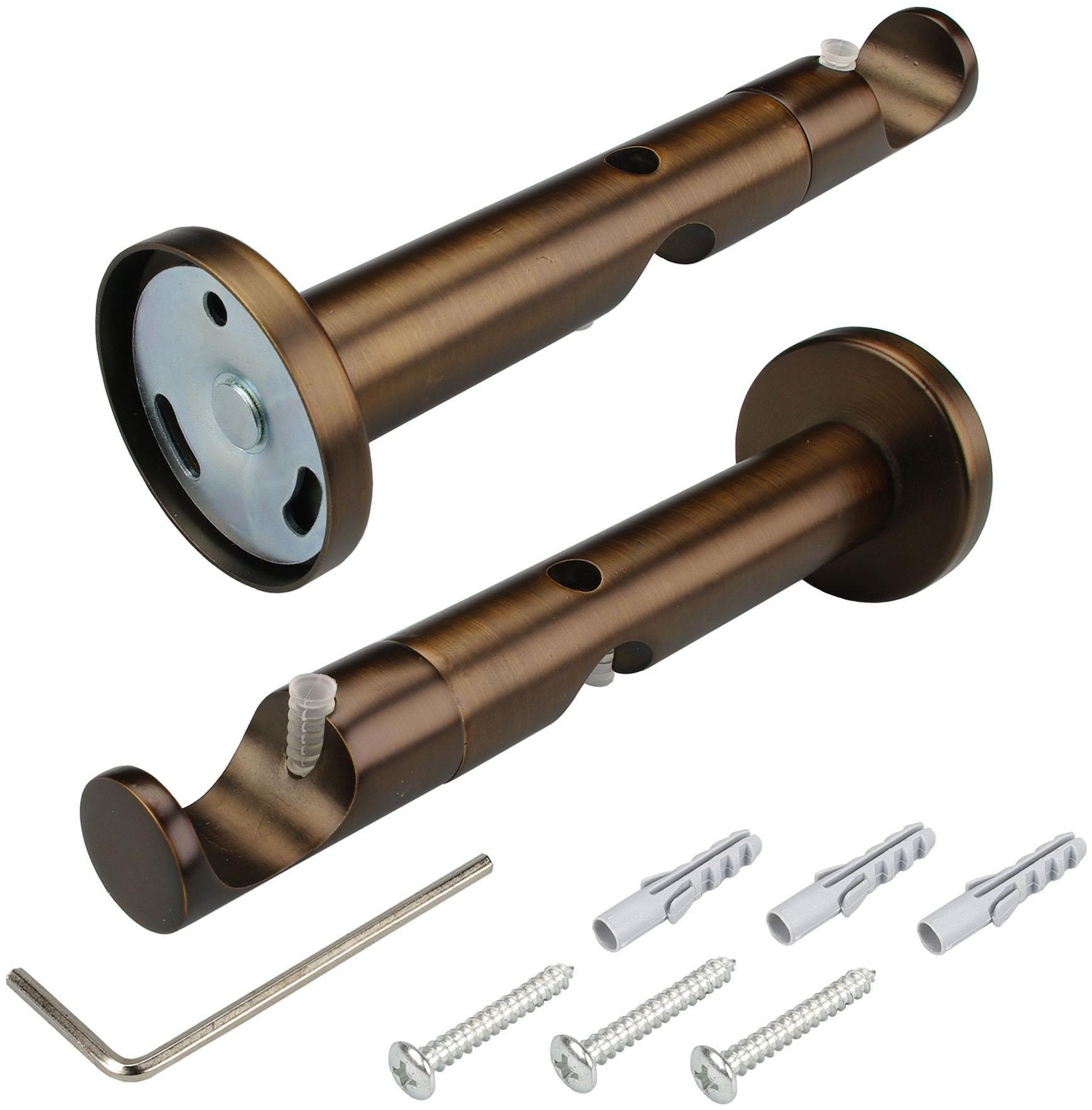Liedeco Gardinenstange »CELZYLIN02SG2L«, 2 läufig-läufig, Fixmaß, 2-läufig im Fixmaß Ø 25/20 mm