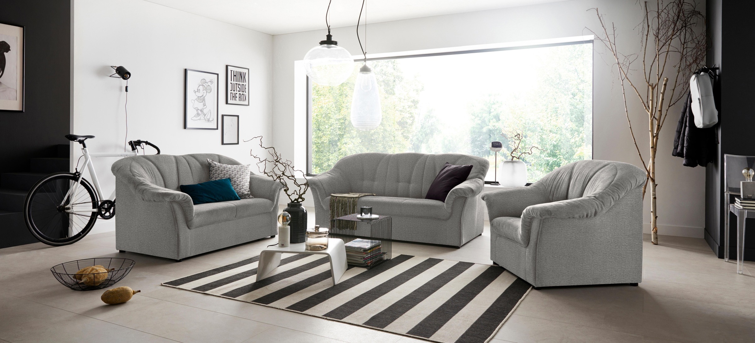 DOMO collection Sessel "Pegnitz zeitlos, elegante Armlehnen, komfortabel" günstig online kaufen