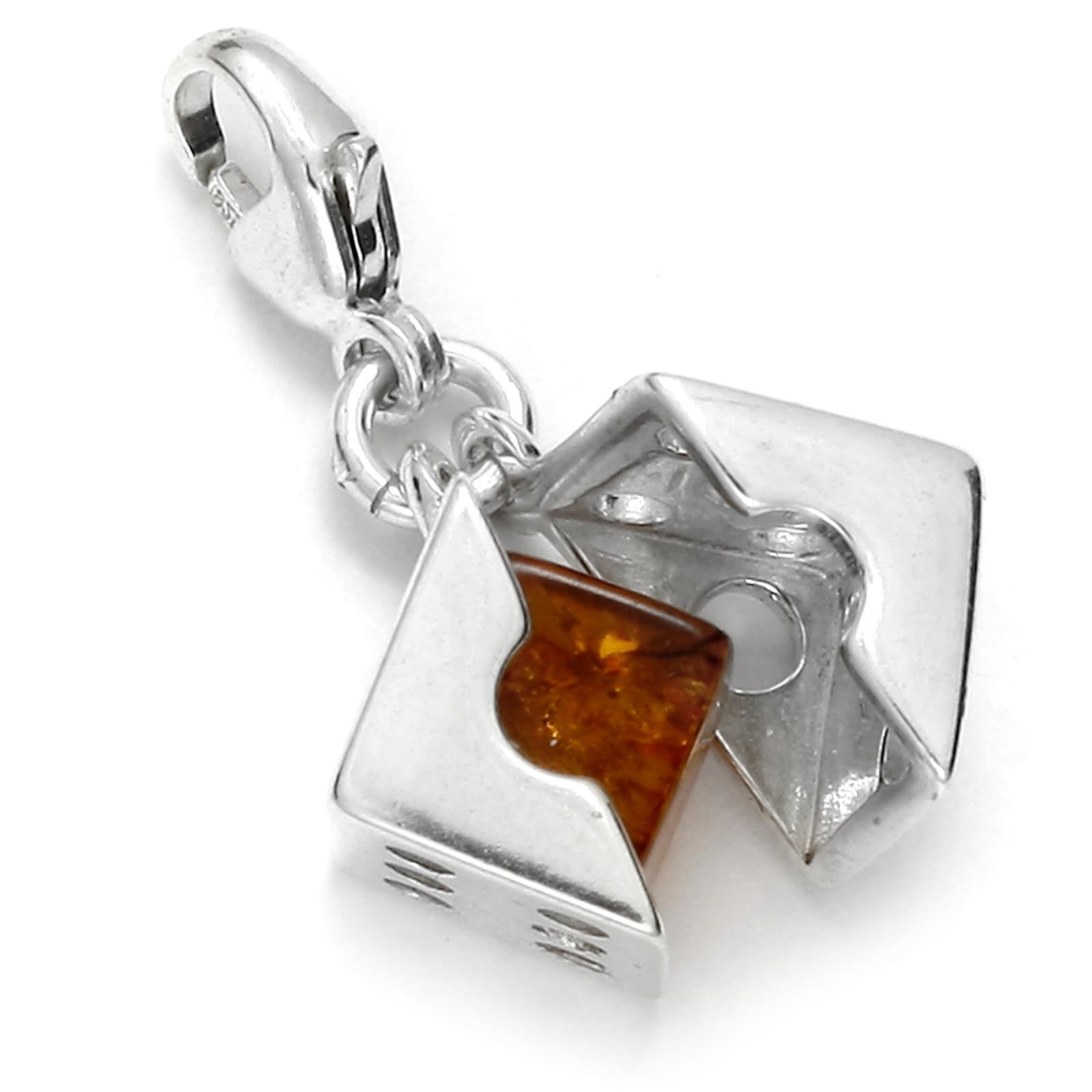 OSTSEE-SCHMUCK Kettenanhänger »Ostsee-Schmuck Charm-Einhänger Würfel Charm-Einhänger Würfel«, (1 tlg.)