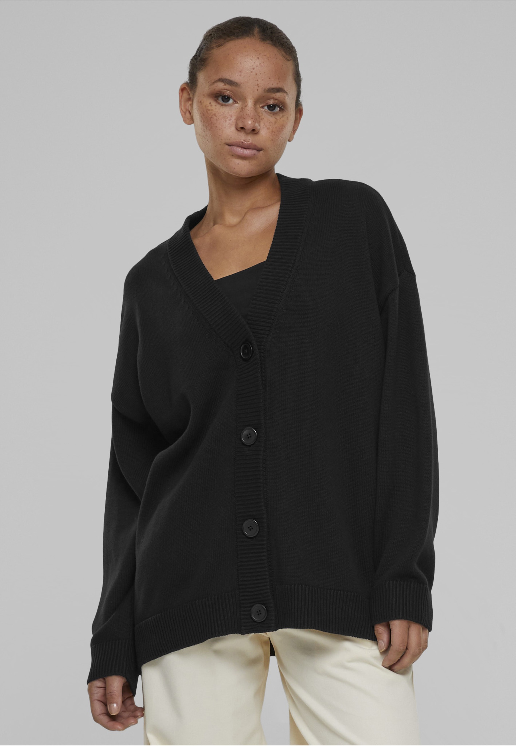 URBAN CLASSICS Strickjacke »Urban Classics Damen Ladies Big Oversized Cardigan« 1 Stk.