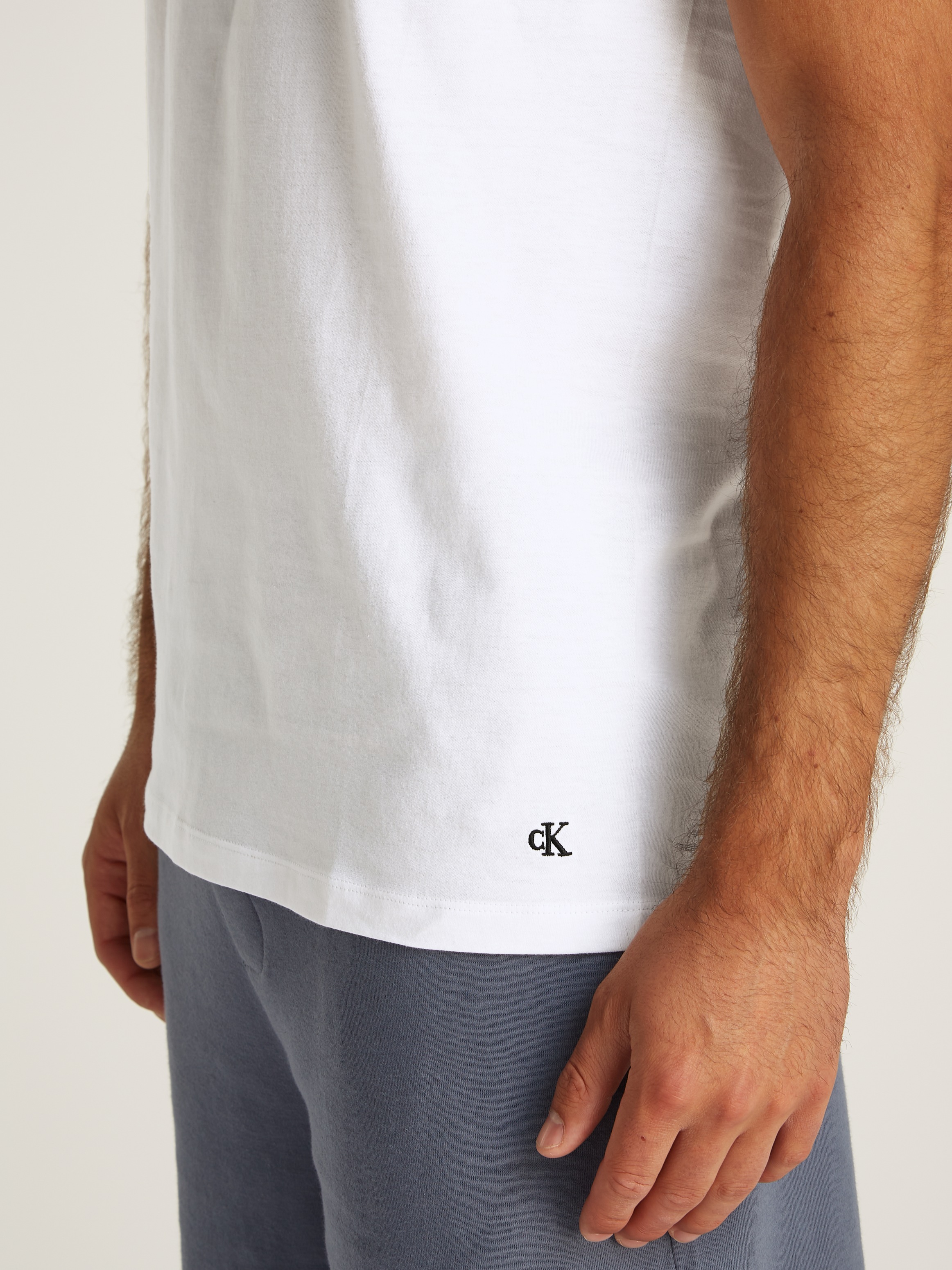 Calvin Klein Underwear T-Shirt »S/S CREW NECK 3PK«, (Packung, 3 tlg., 3er-Pack), mit Logostickerei