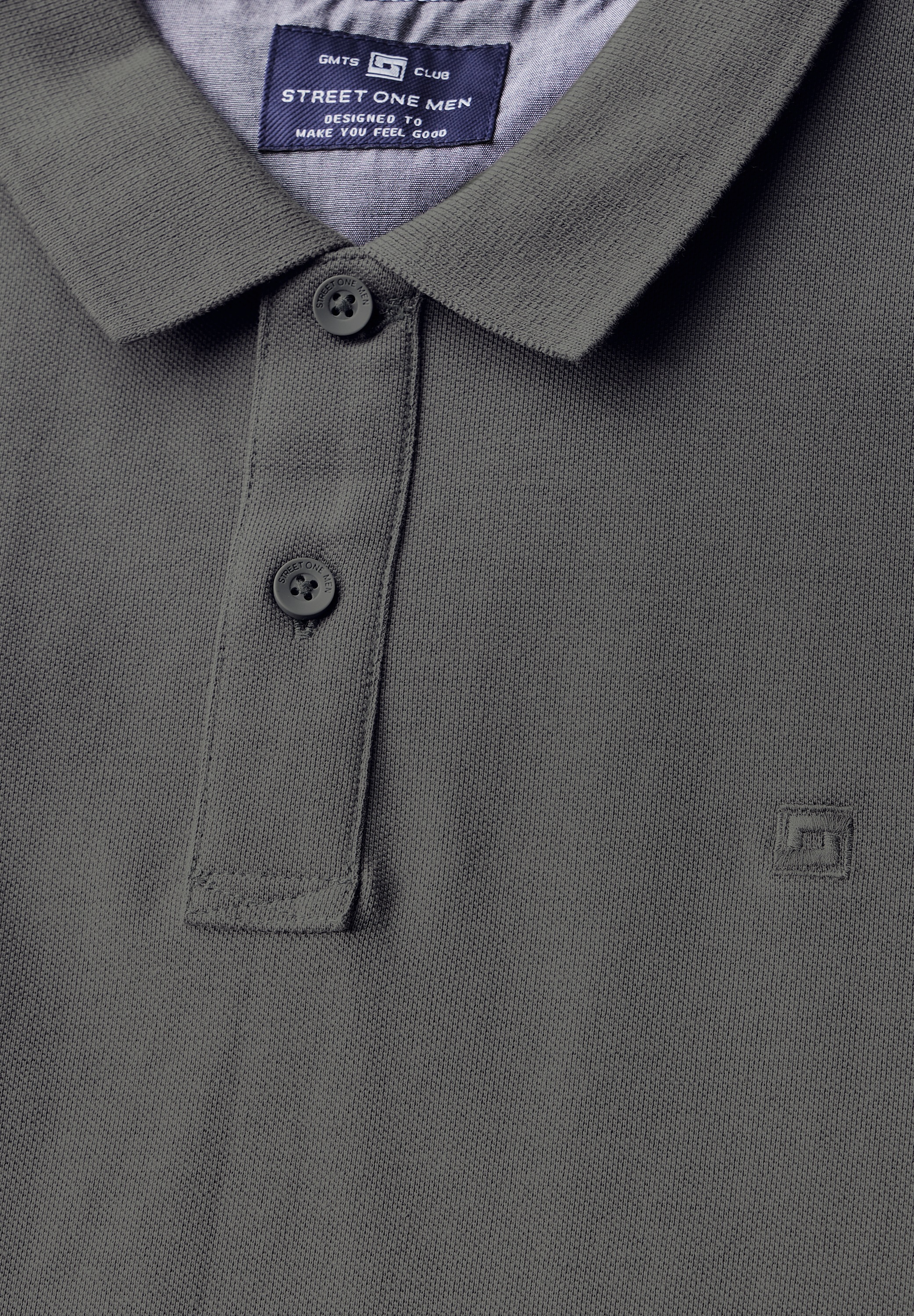 STREET ONE MEN Poloshirt, aus reiner Baumwolle