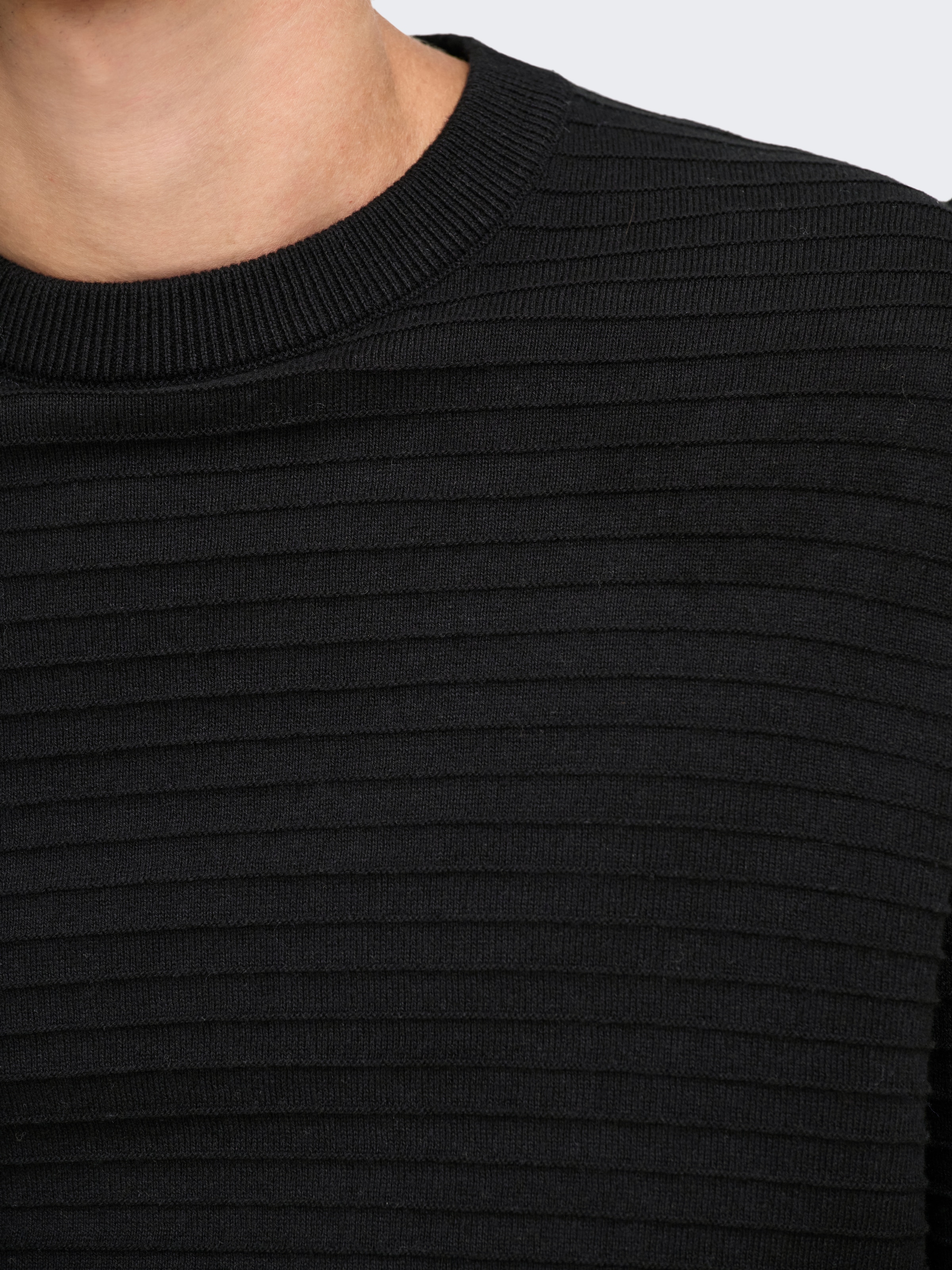 ONLY & SONS Rundhalspullover »ONSSTORM LS CREW KNIT OTL« Baumwolle, regular fit