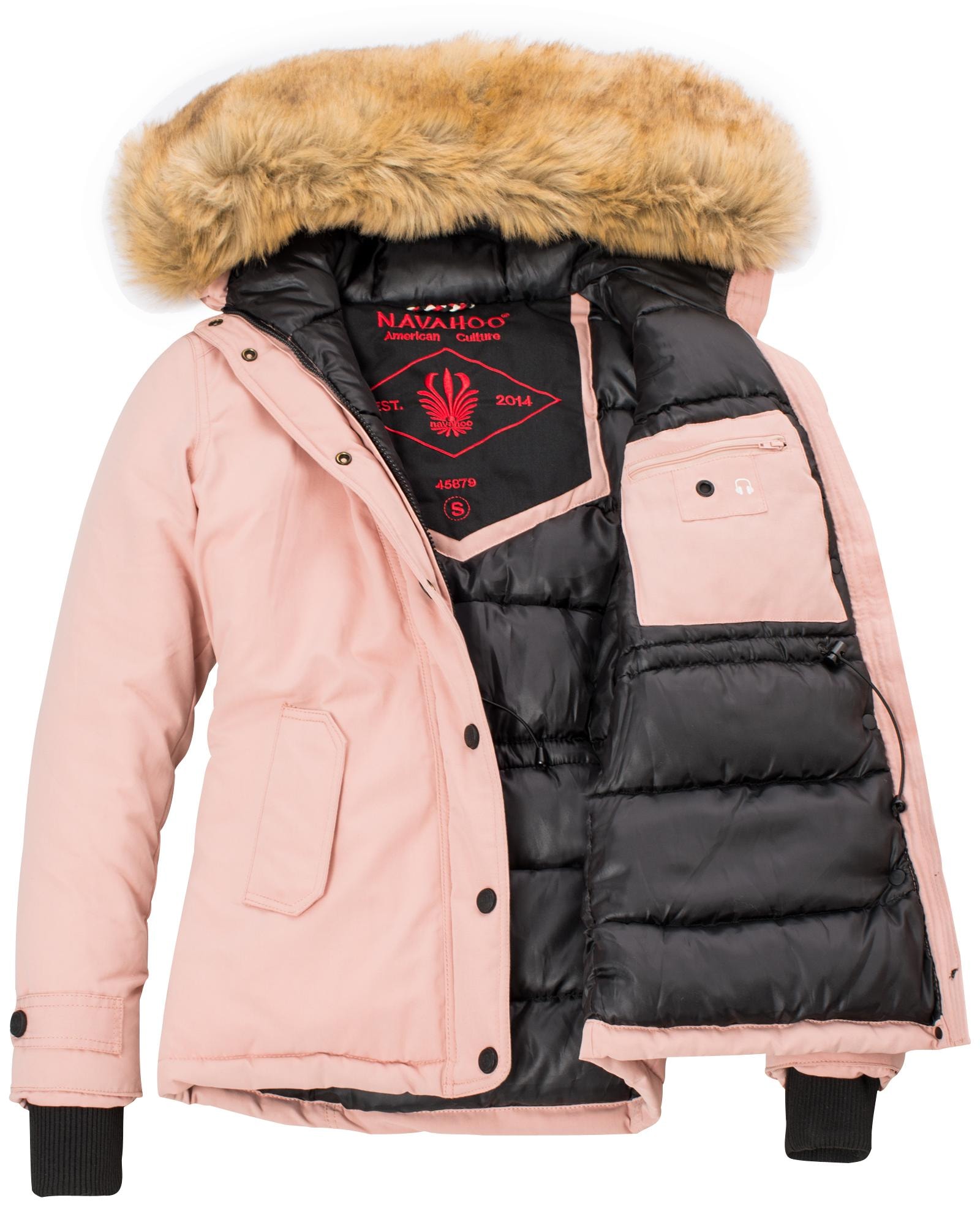 Navahoo Kunstfell-Kapuze bestellen edler Winterjacke mit für Kapuze, »Laura«, | Parka BAUR mit