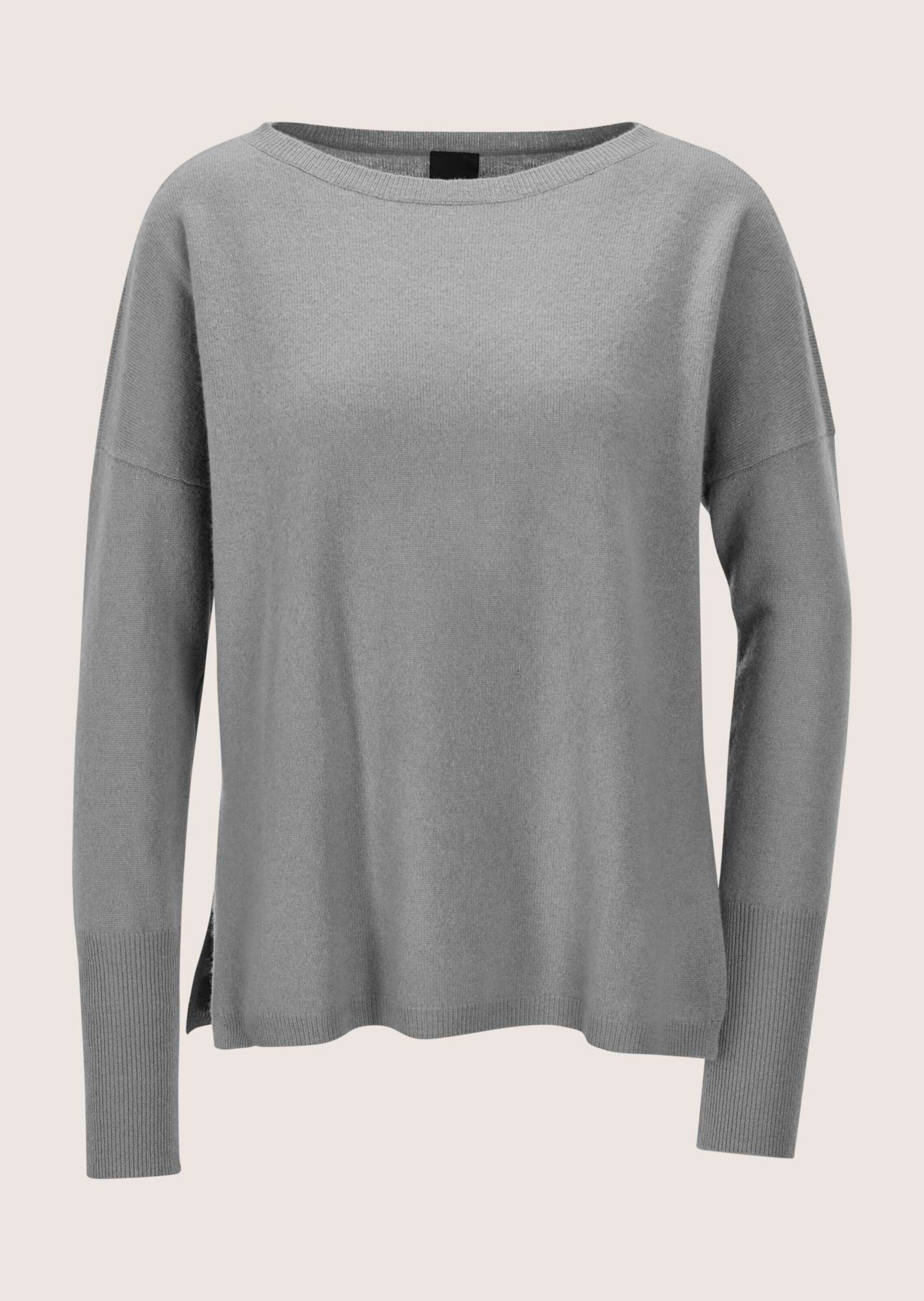 MADELEINE Longpullover "Kaschmirpullover Schlichter Strickpullover mit U-Bo günstig online kaufen