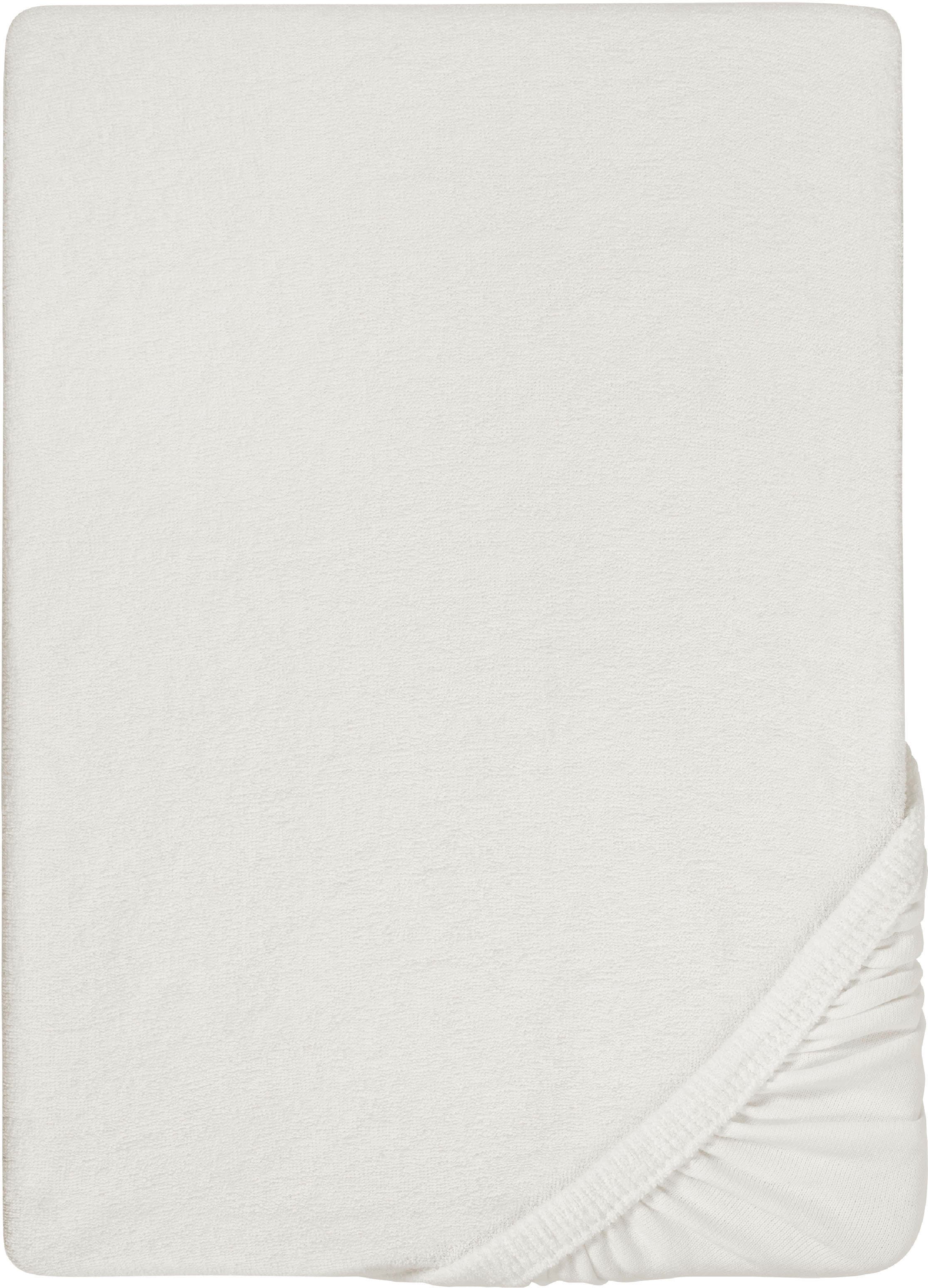 Biberna Spannbettlaken "0012344 Premium Frottee-Stretch Spannbetttuch 80% Baumwolle" Frottee-Stretch, Rundumgummi, bügelfrei, ab Größe 90 x 190 cm