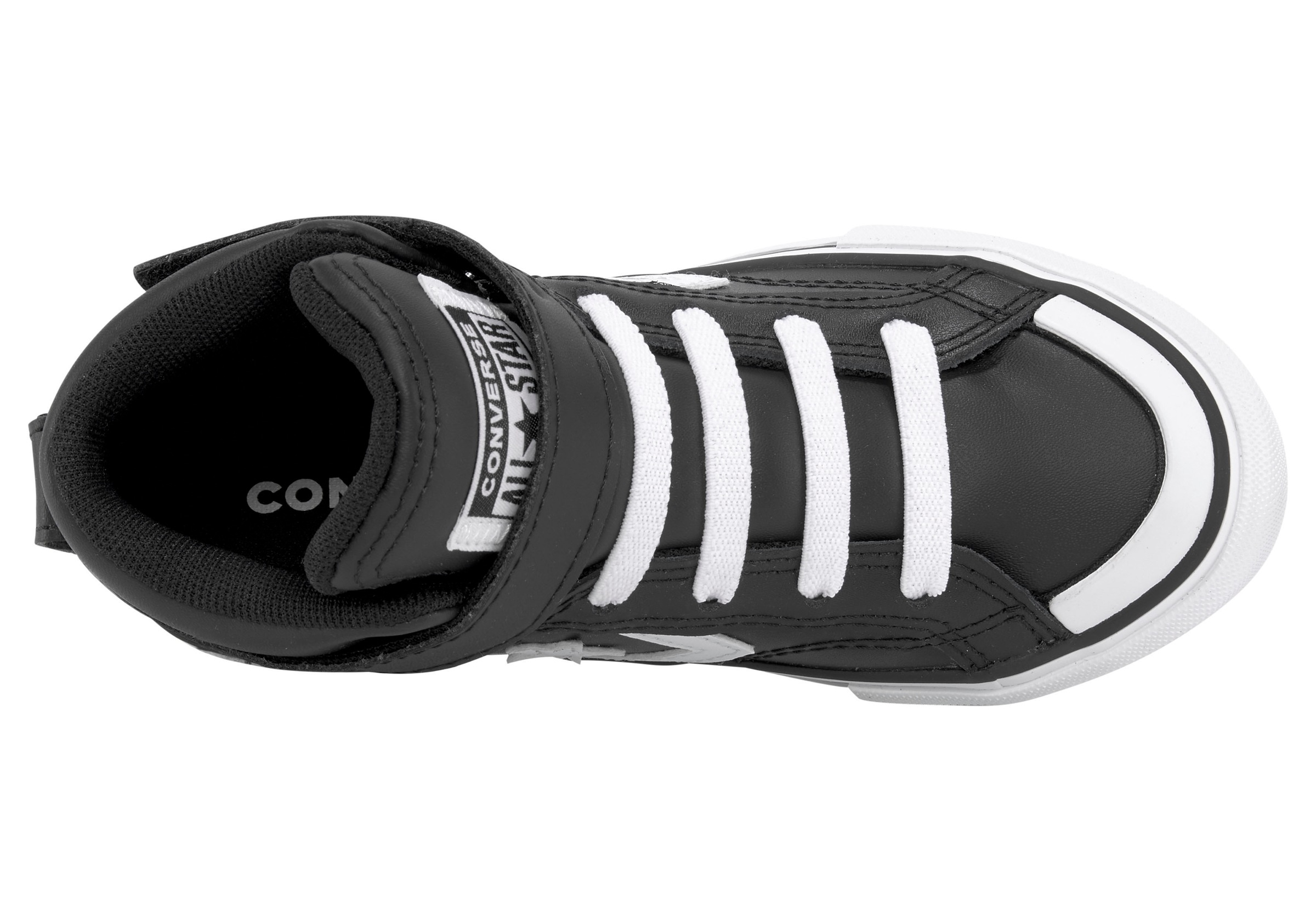 Sneaker CONVERSE "PRO BLAZE STRAP LEATHER", Kinder, Gr. 34, schwarz-weiß (schwarz, weiß), Leder, Schuhe Sneaker 3