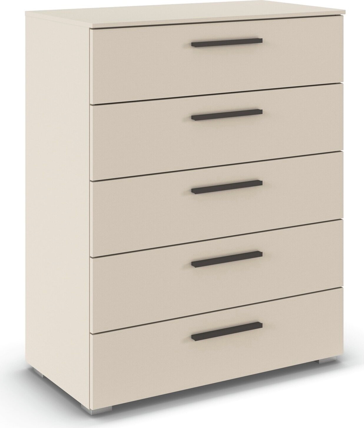 rauch Schubkastenkommode "Highboard Sideboard Kommode MONTCLAR Frontauswahl Dekor/Hochglanz/Glas" in 2 Breiten: 40 oder 80 cm / Höhe 100 cm, inkl. Soft-Close-Funktion, mit 5 geräumigen Schubladen, viele Griffvarianten MADE IN GERMANY