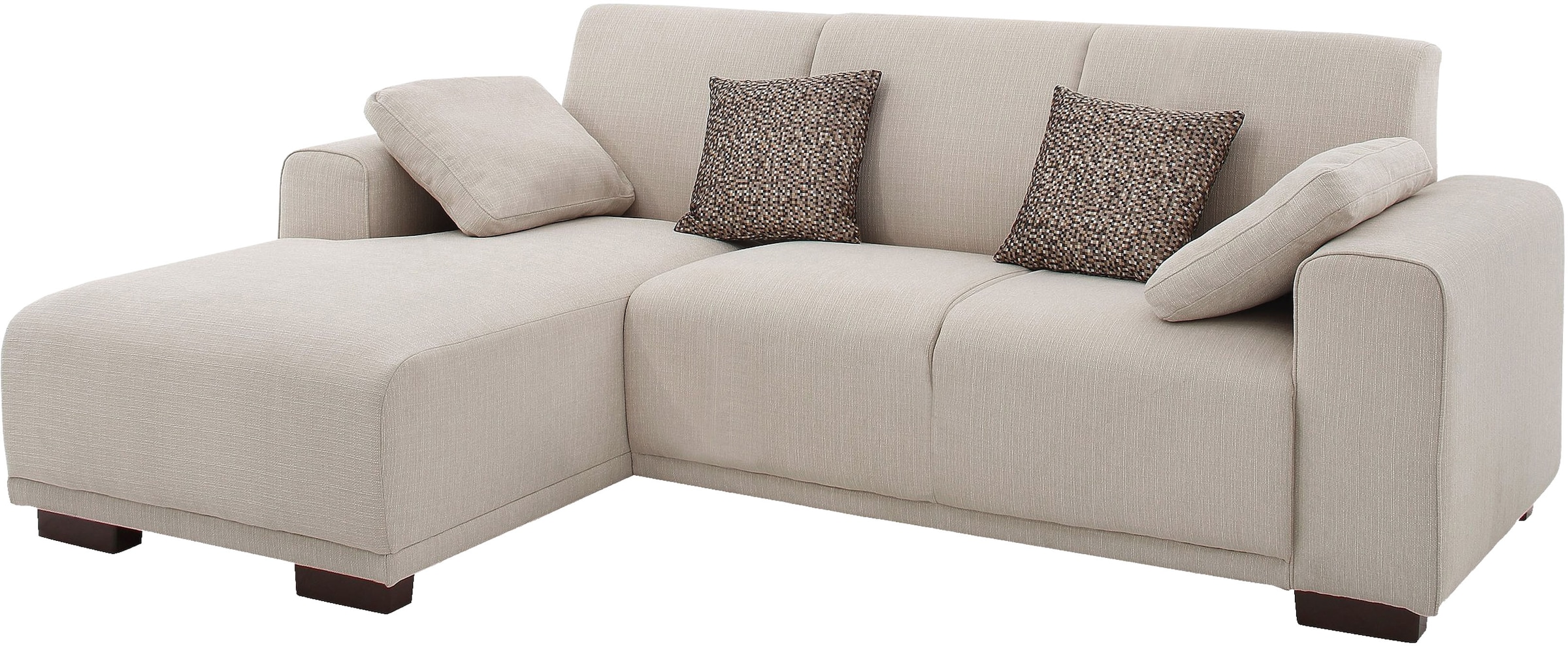 Home affaire Ecksofa »Bornholm incl. 2 Kissen, Stellmaße 234x162 cm L-Form«, Recamiere wahlweise links oder rechts bestellbar